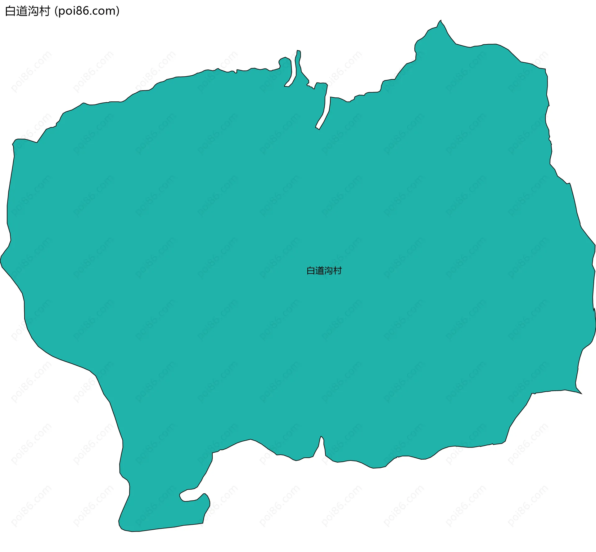 白道沟村边界地图