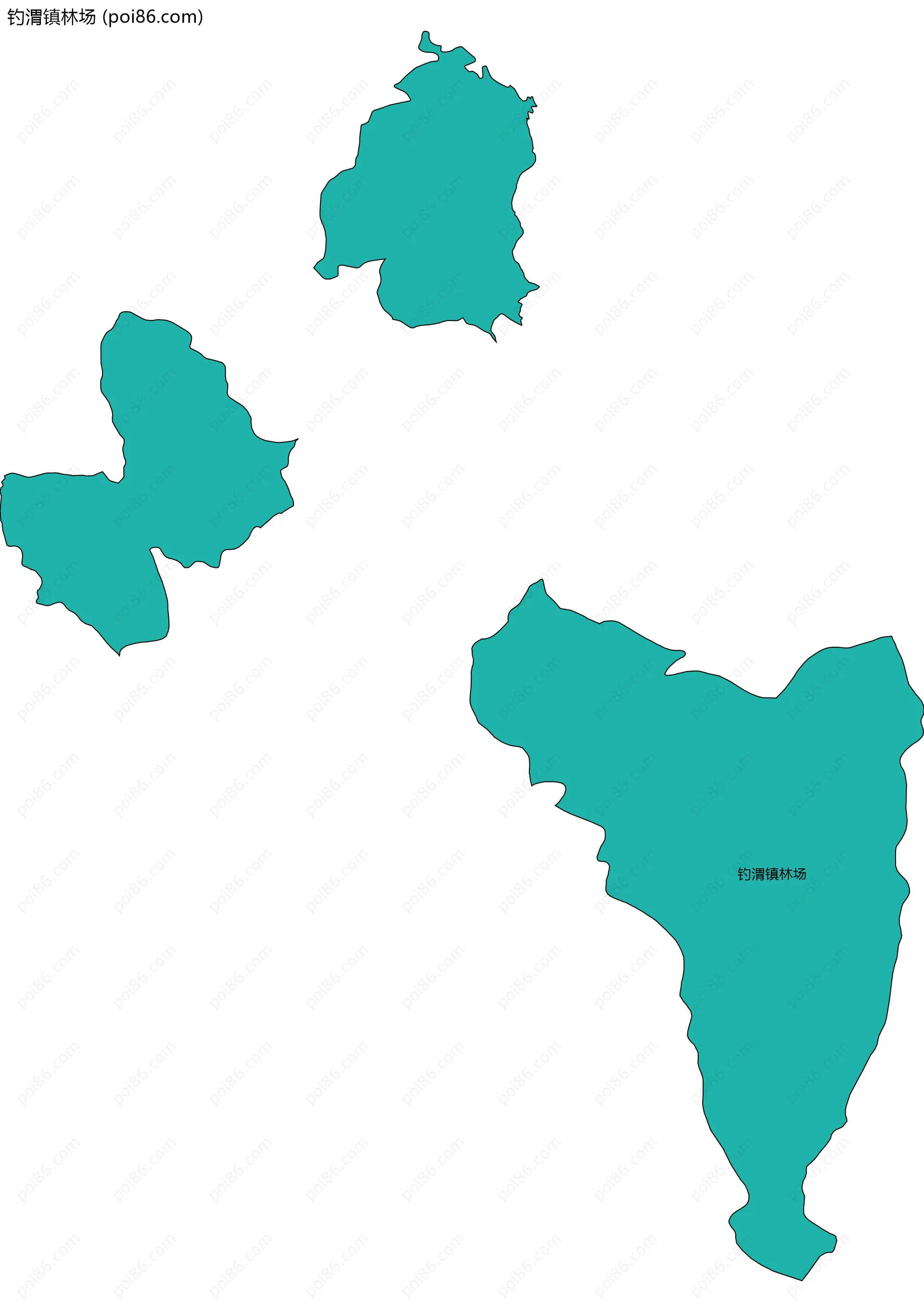 钓渭镇林场边界地图