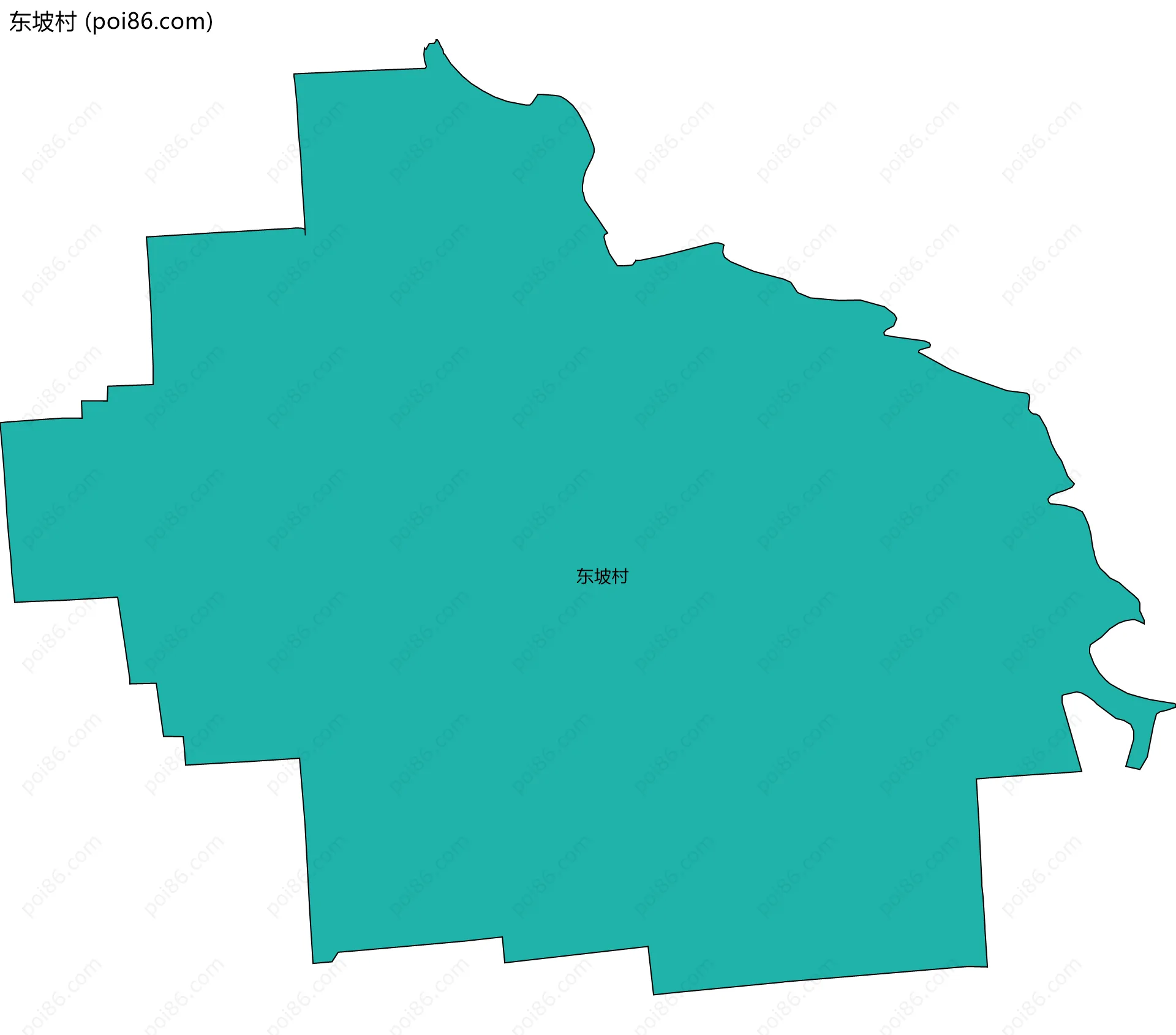 东坡村边界地图
