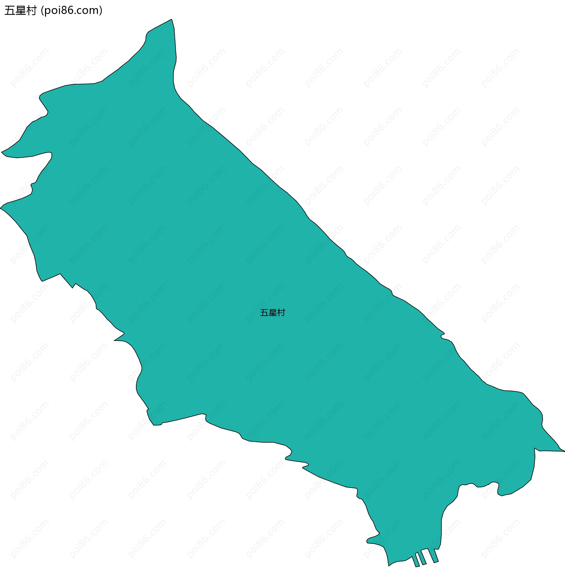 五星村边界地图