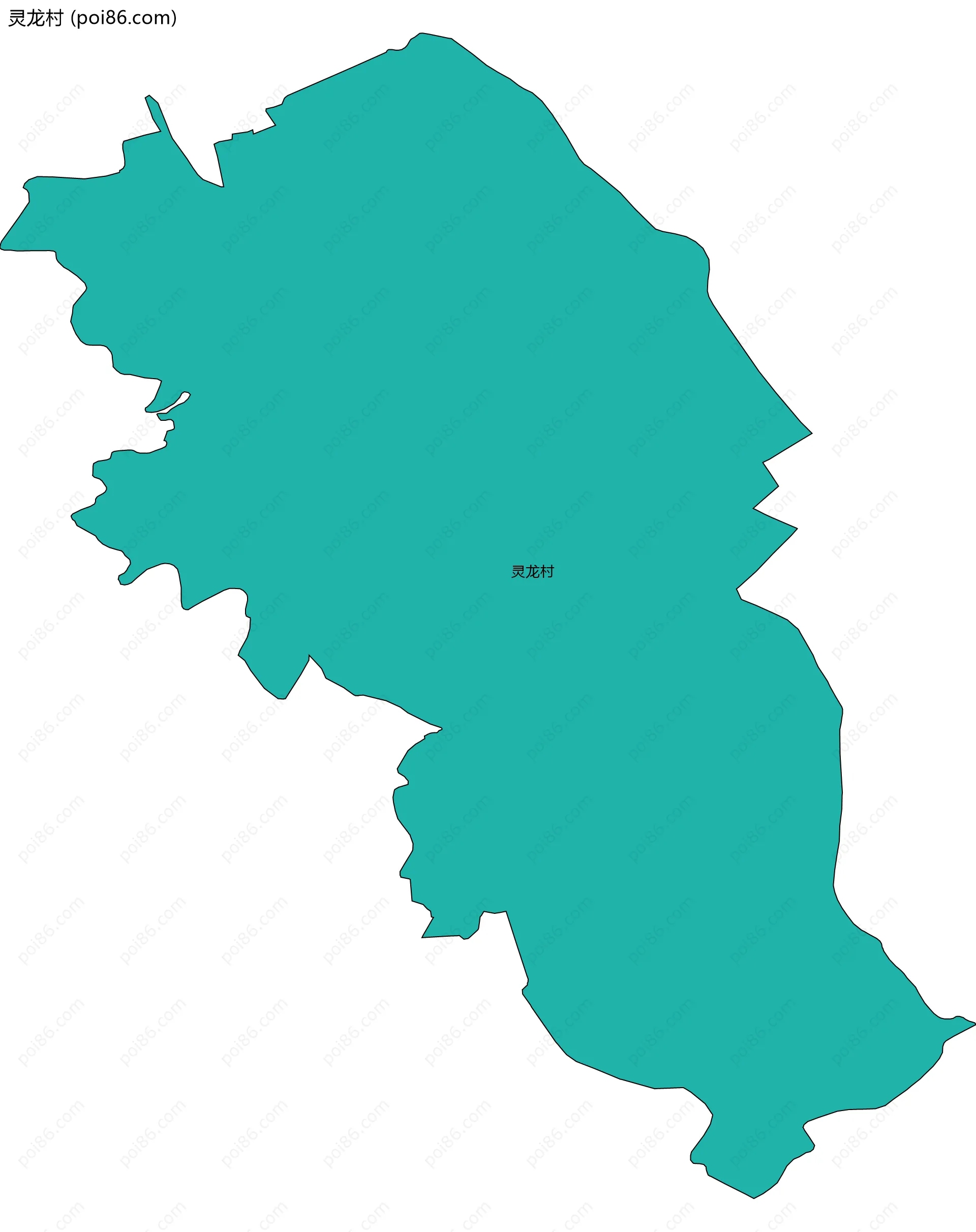 灵龙村边界地图