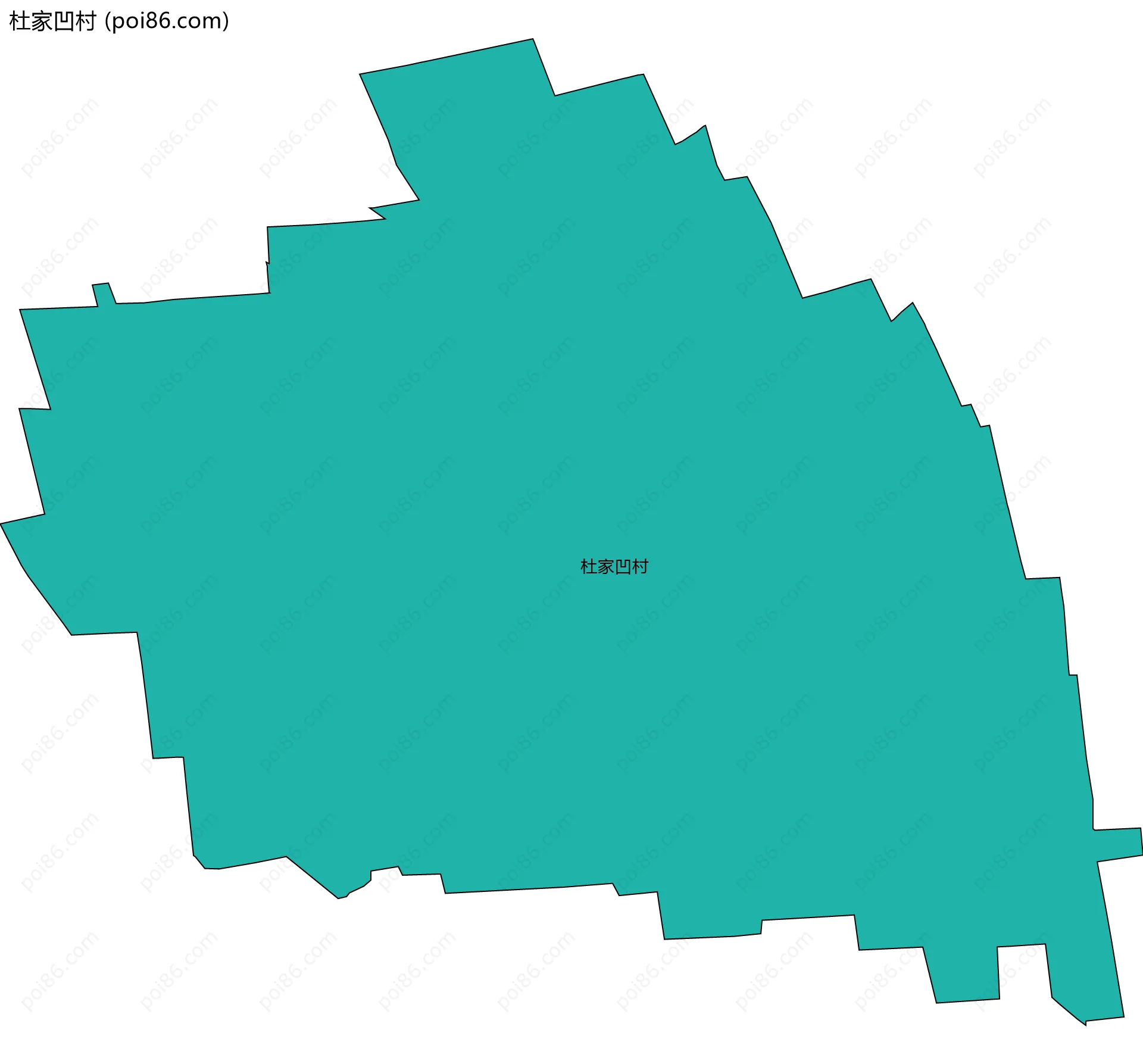杜家凹村边界地图