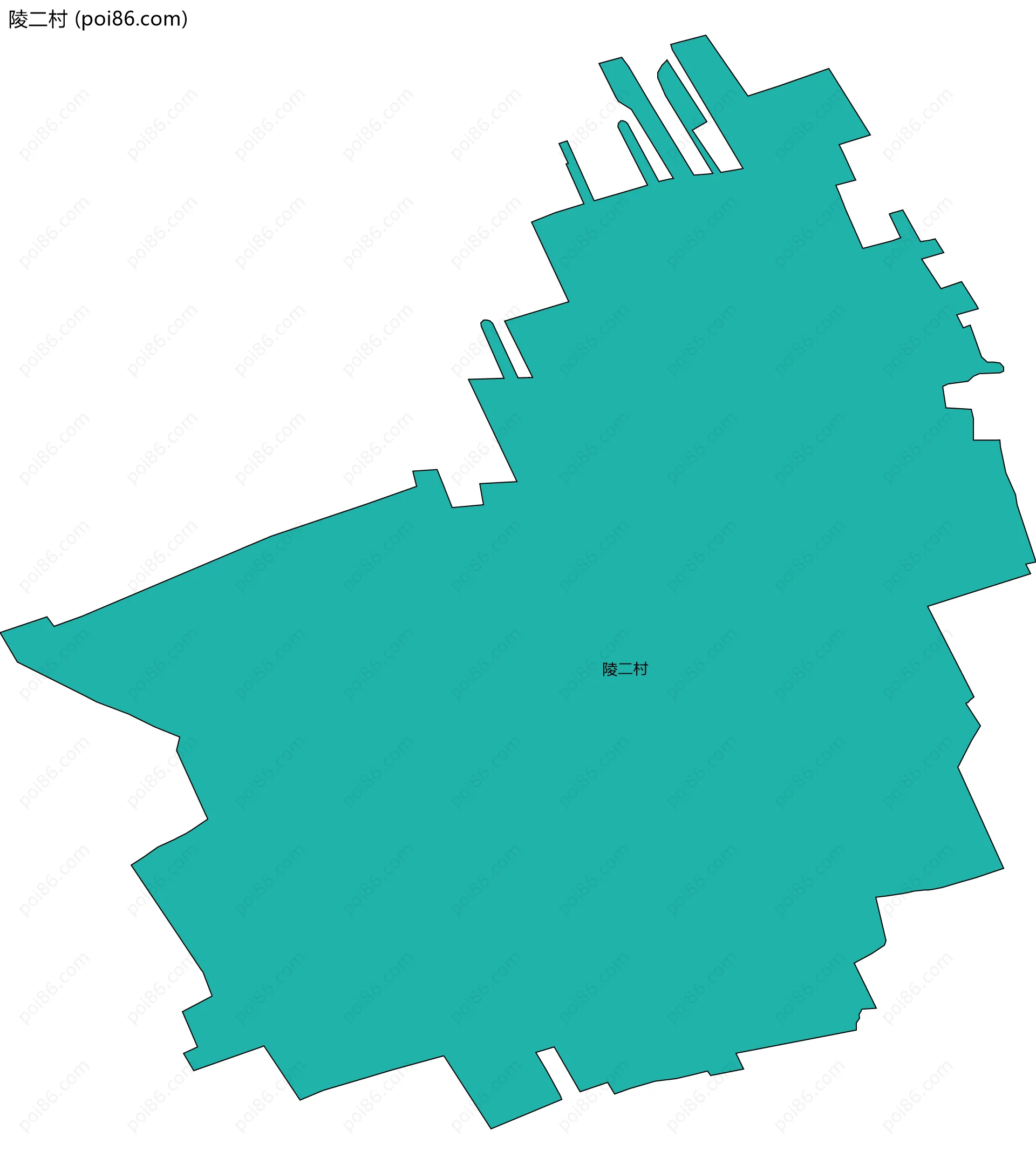 陵二村边界地图