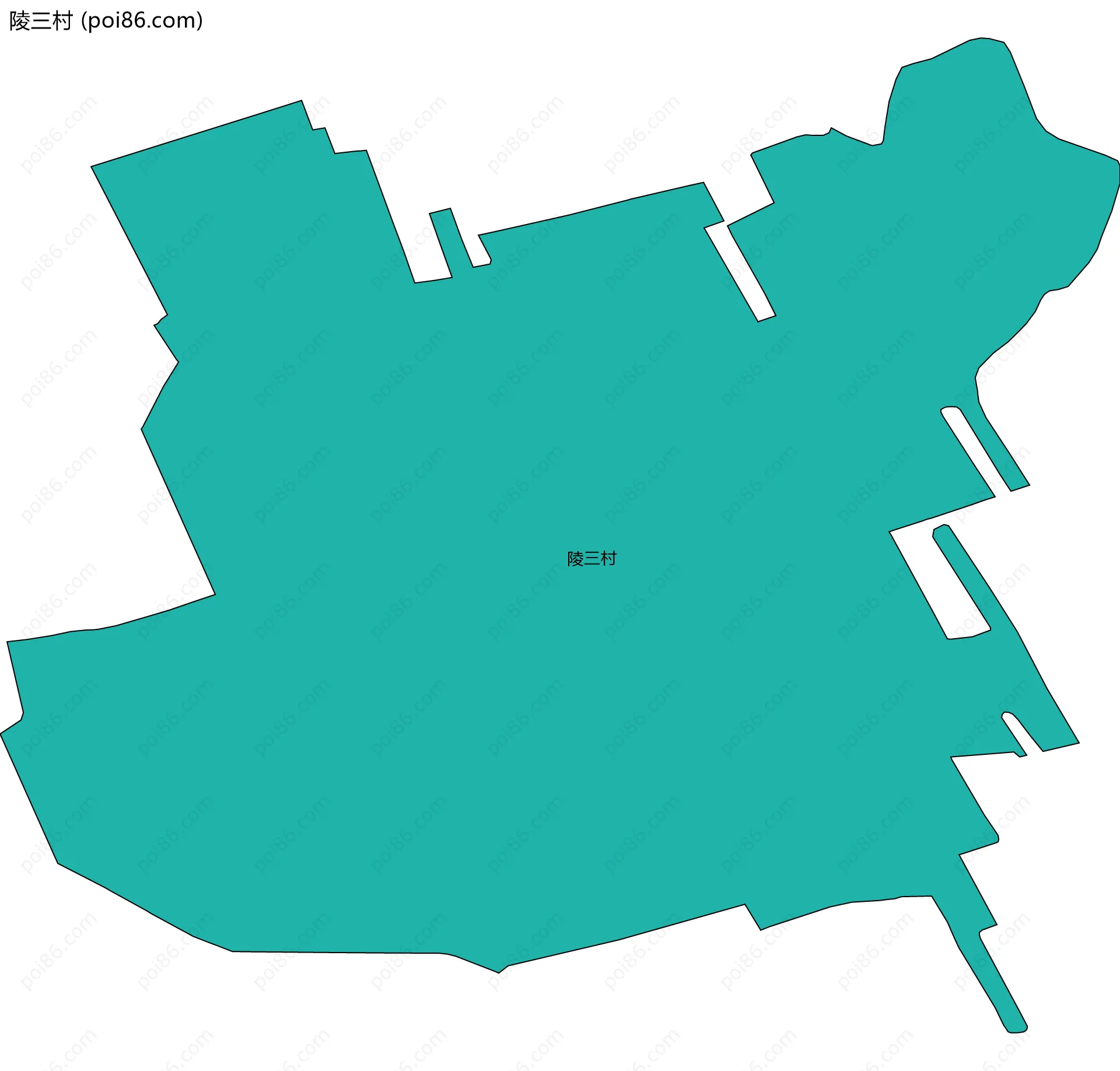 陵三村边界地图