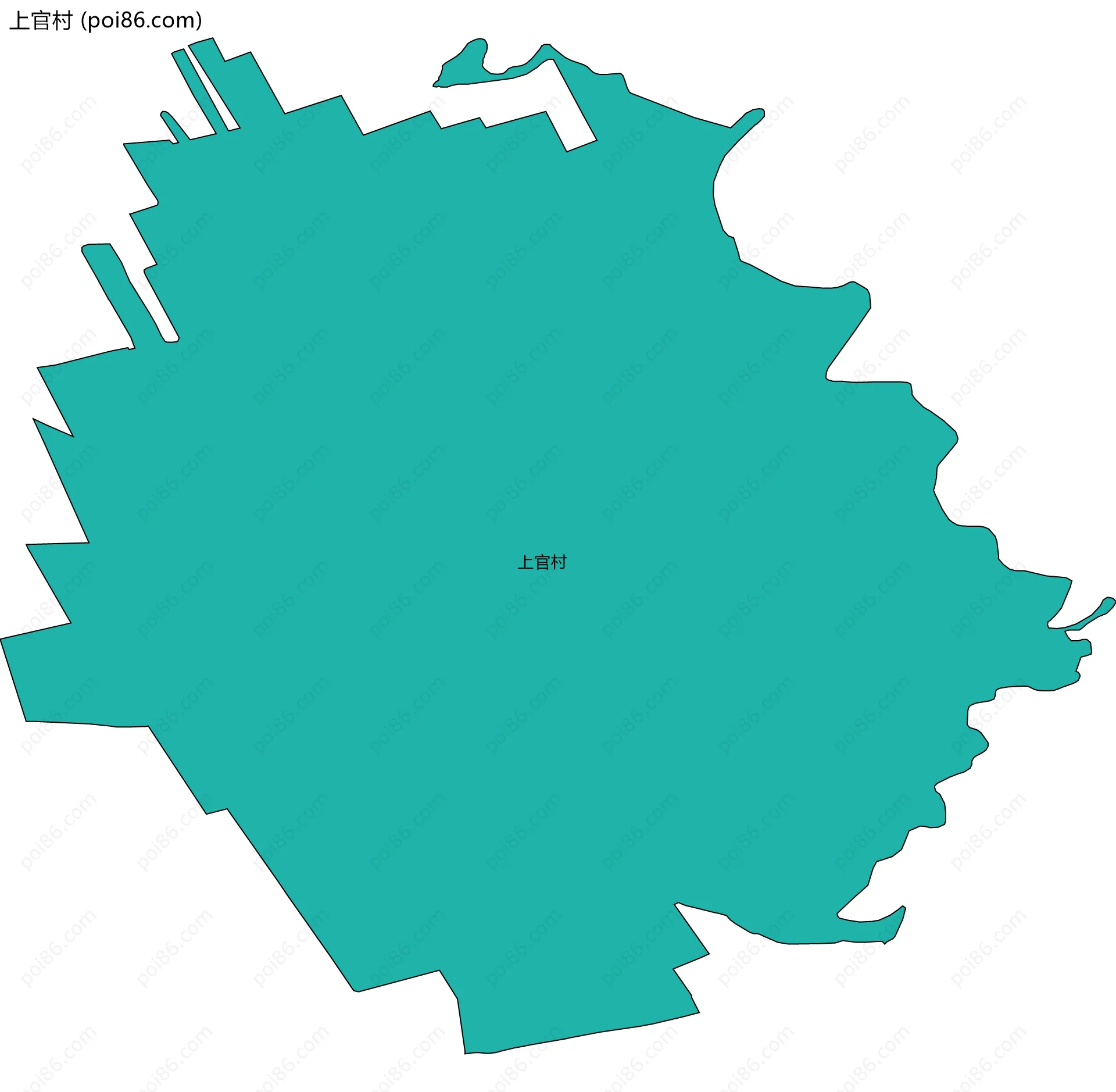 上官村边界地图