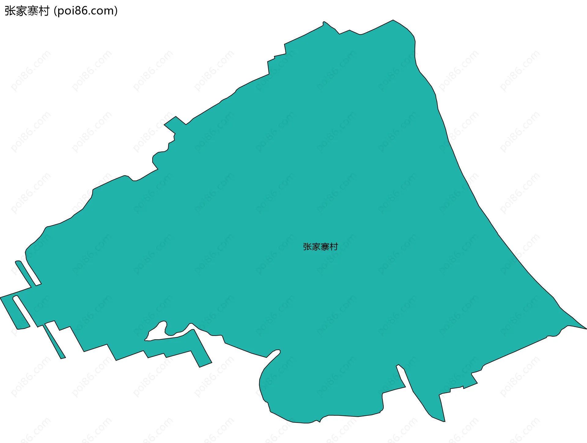 张家寨村边界地图