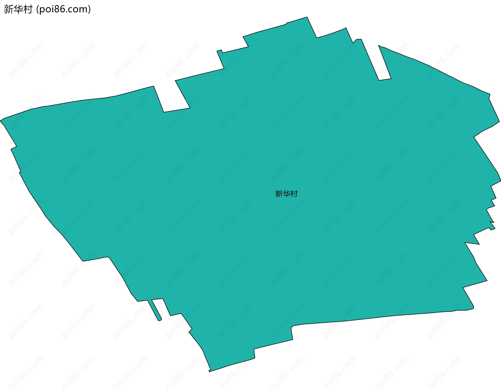 新华村边界地图