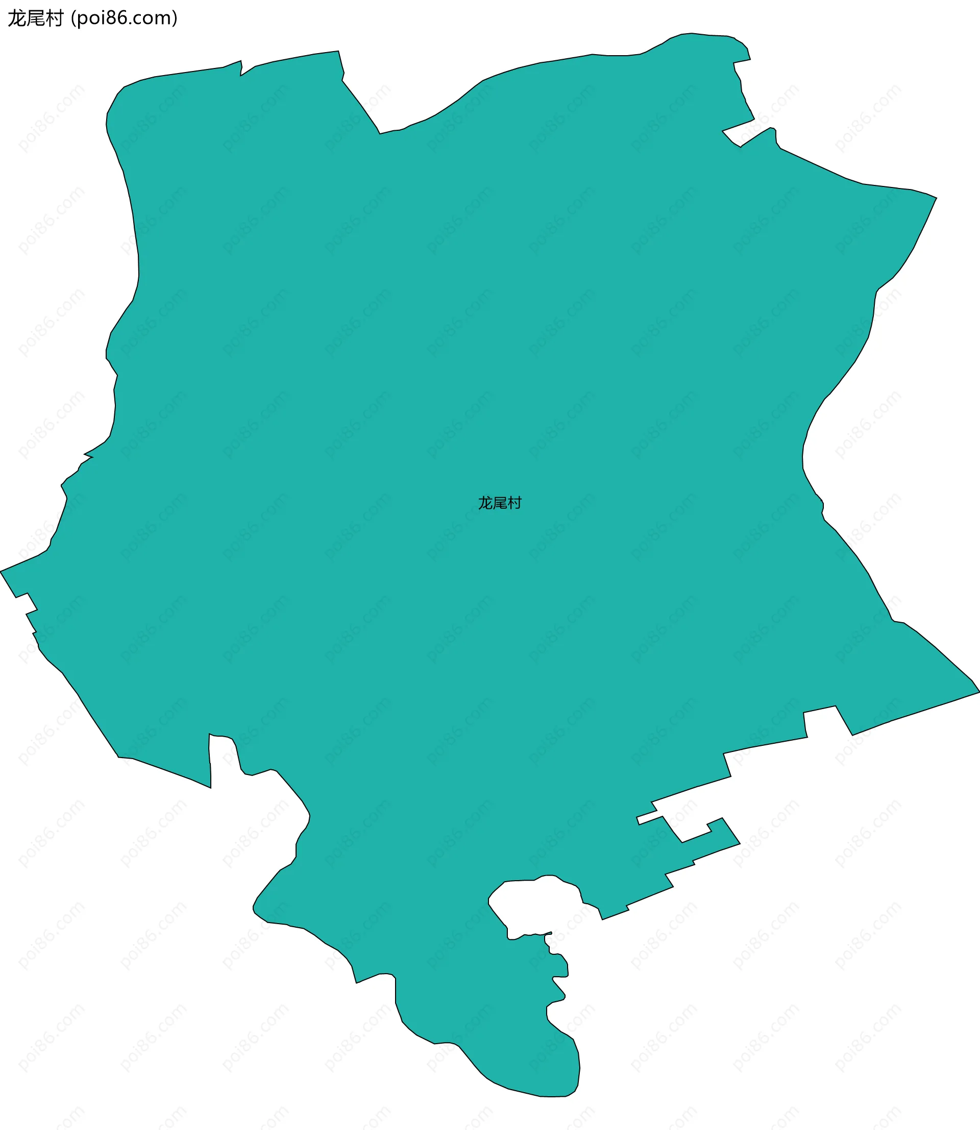 龙尾村边界地图