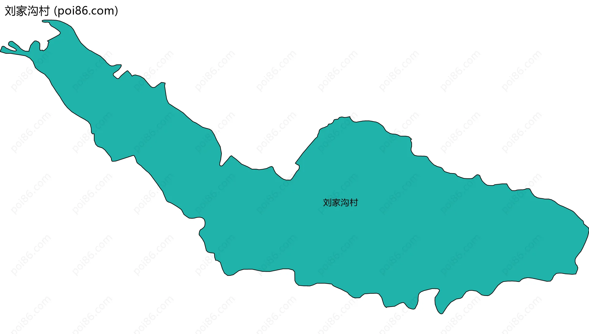 刘家沟村边界地图