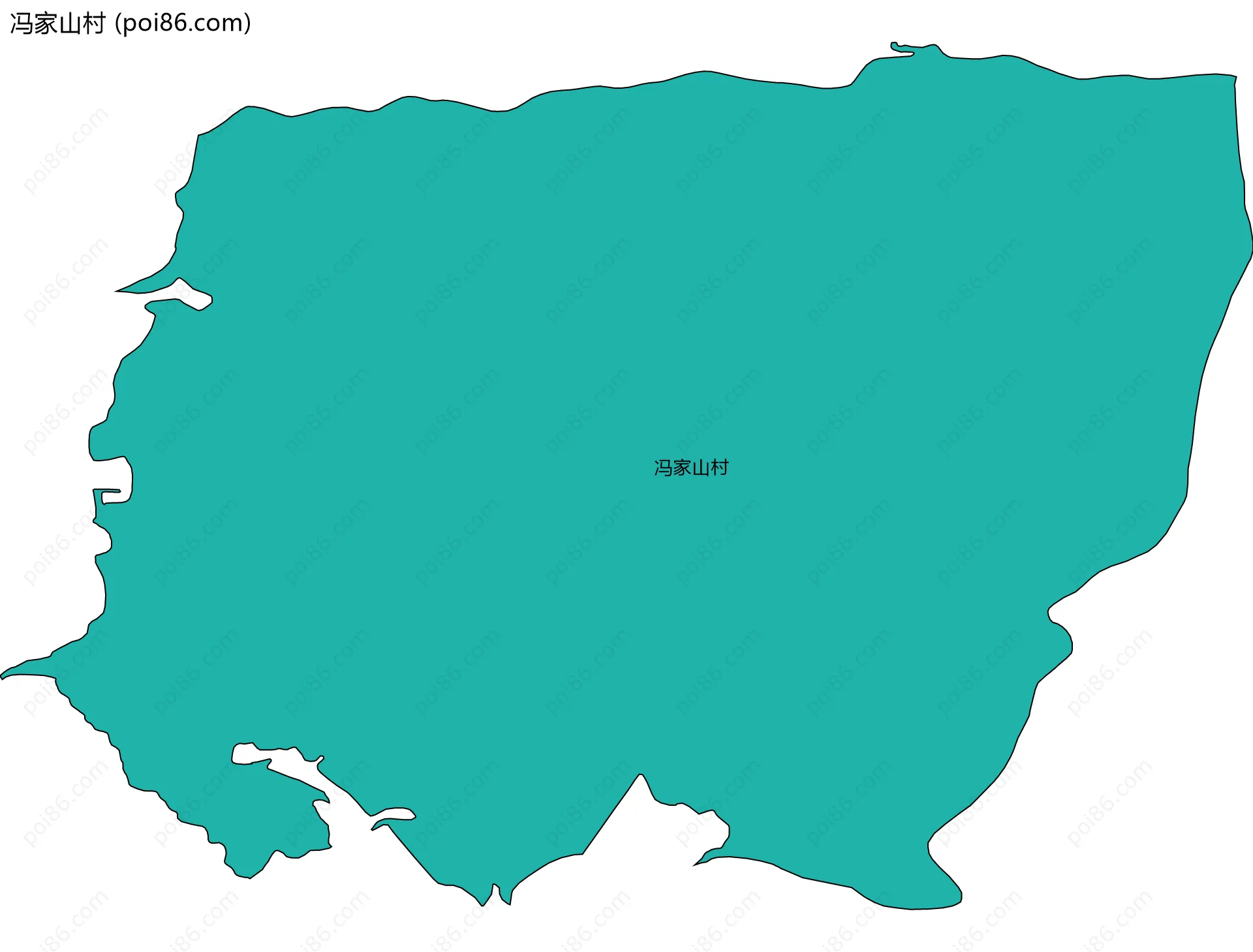 冯家山村边界地图