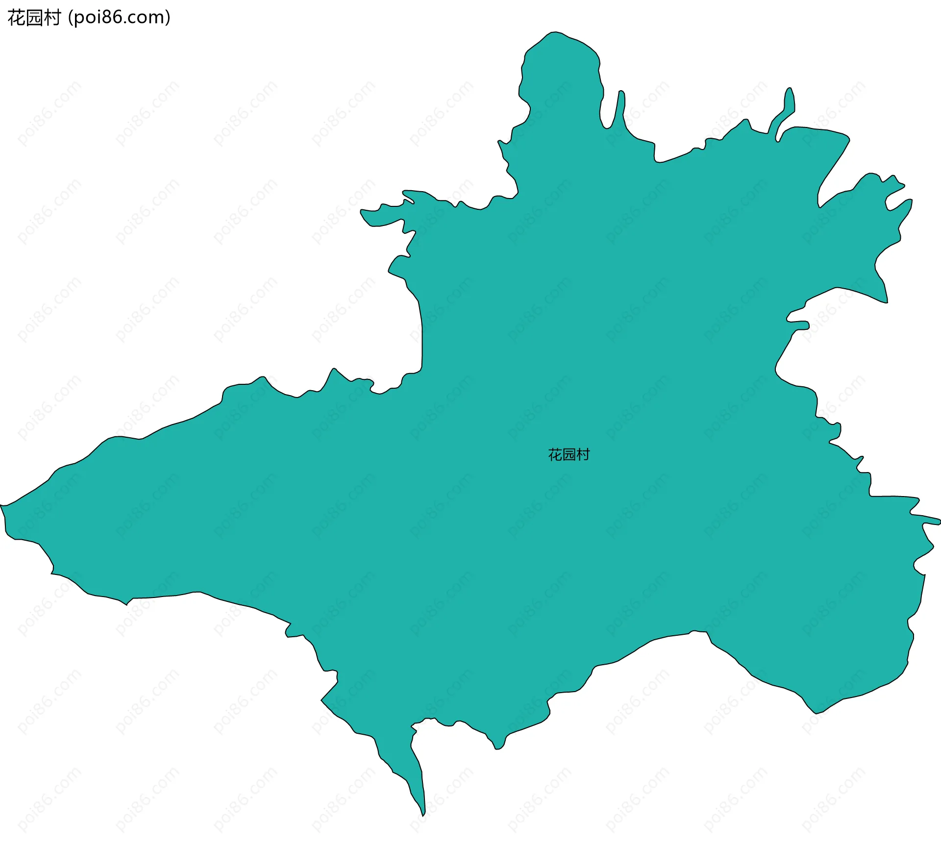花园村边界地图