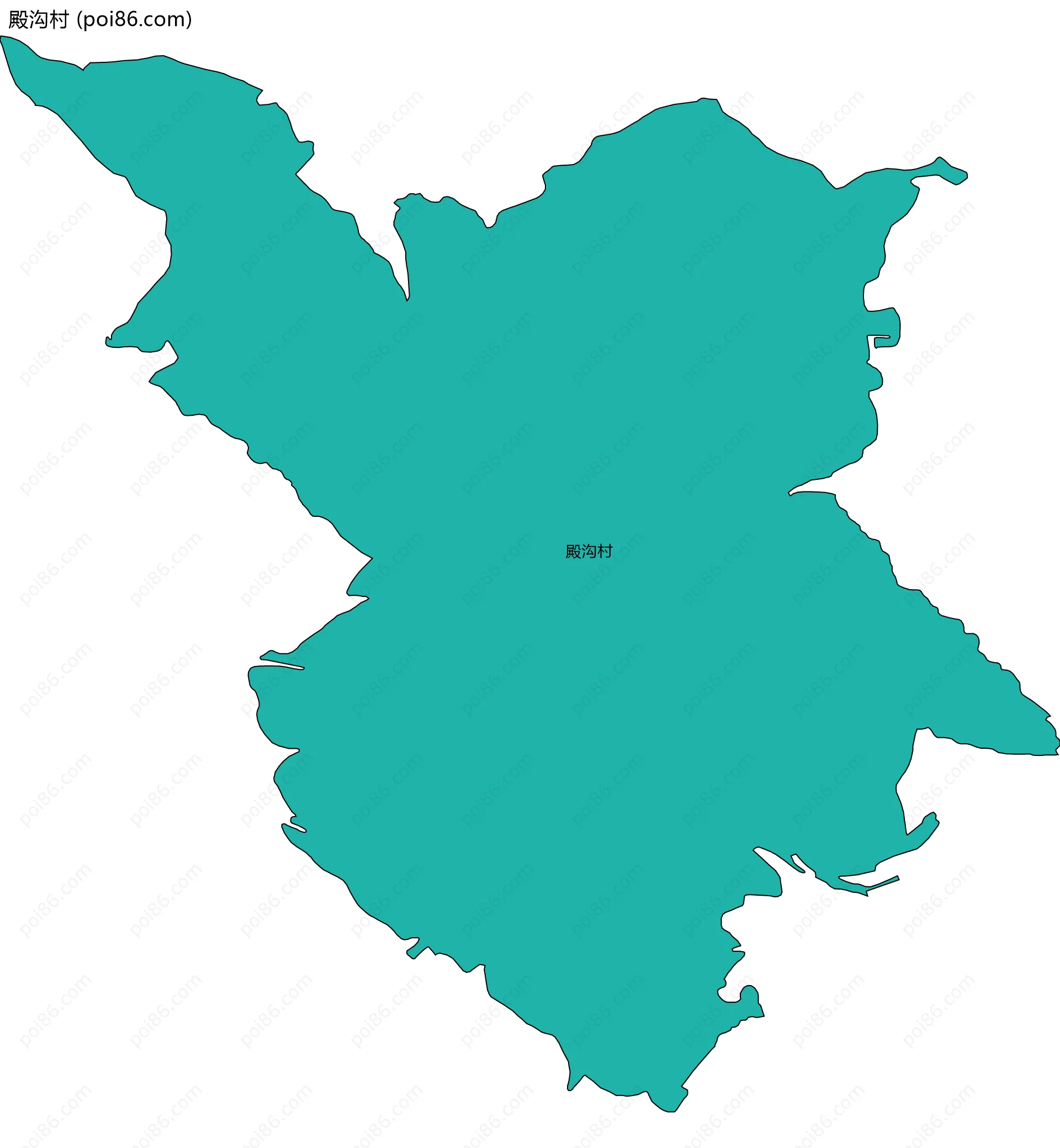 殿沟村边界地图