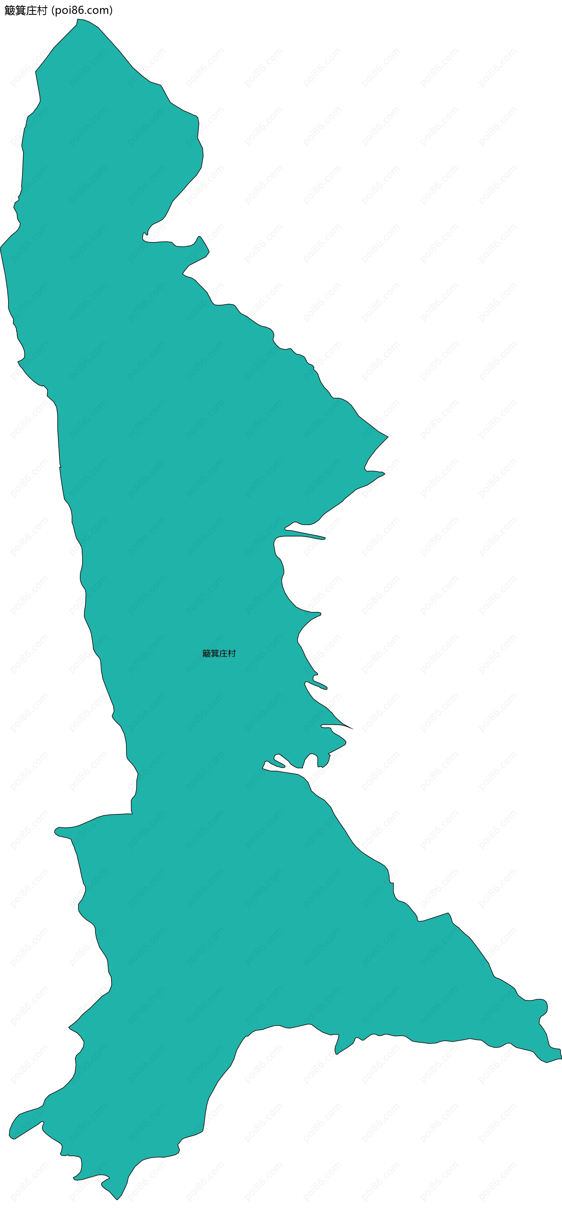 簸箕庄村边界地图