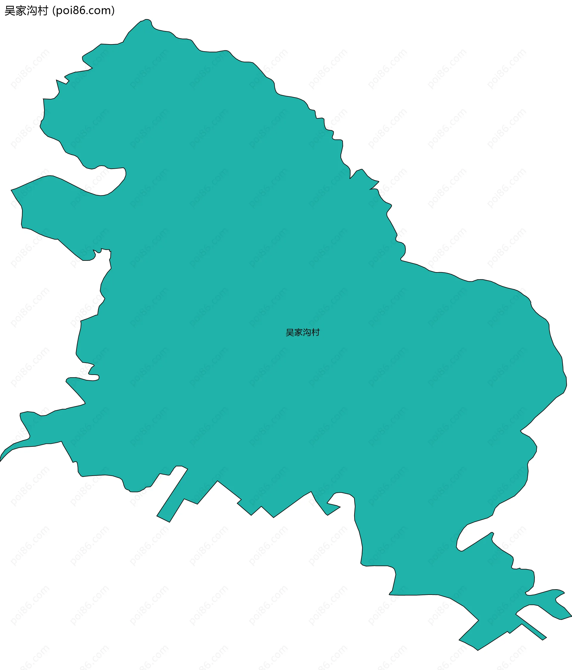 吴家沟村边界地图