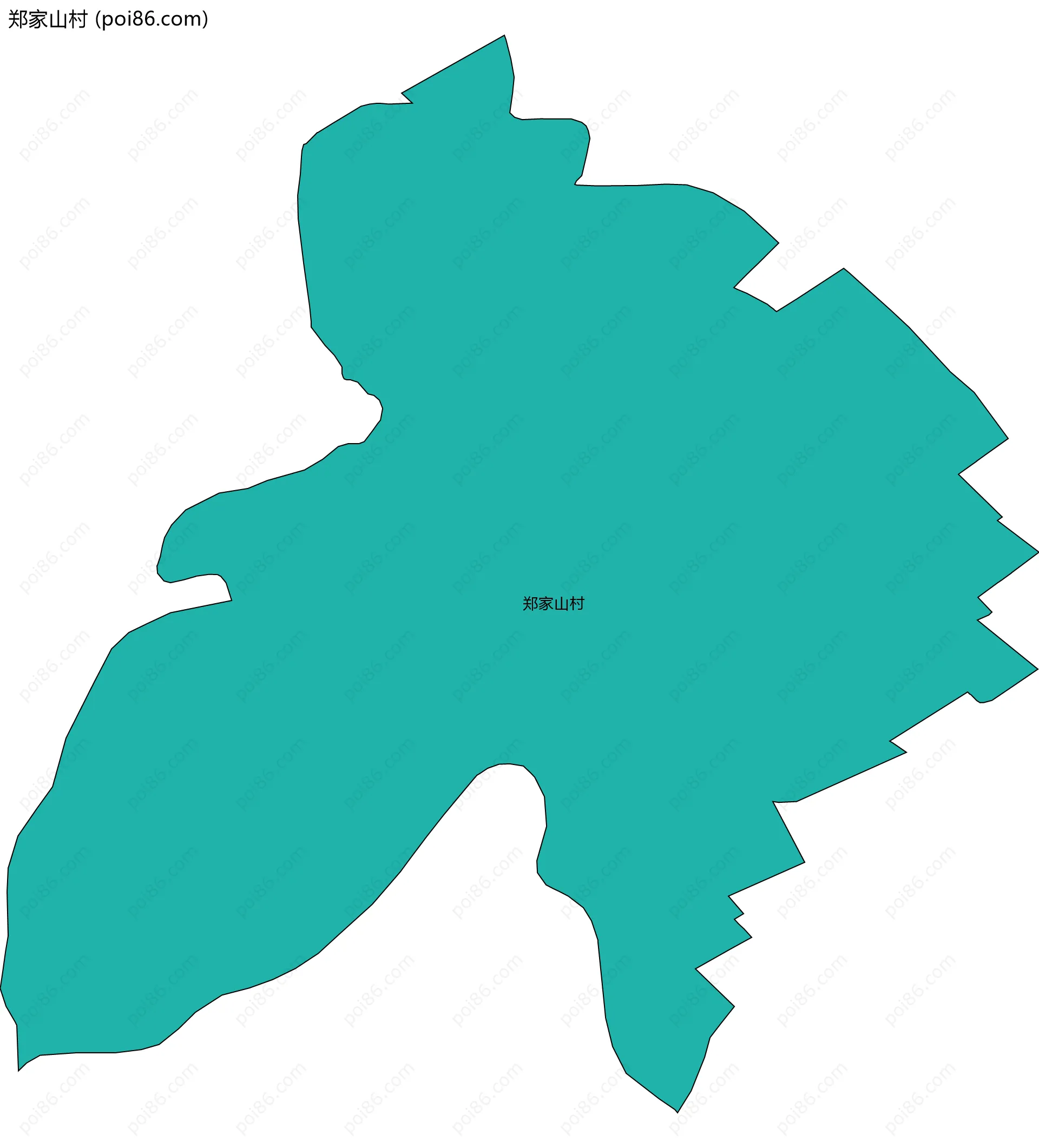 郑家山村边界地图