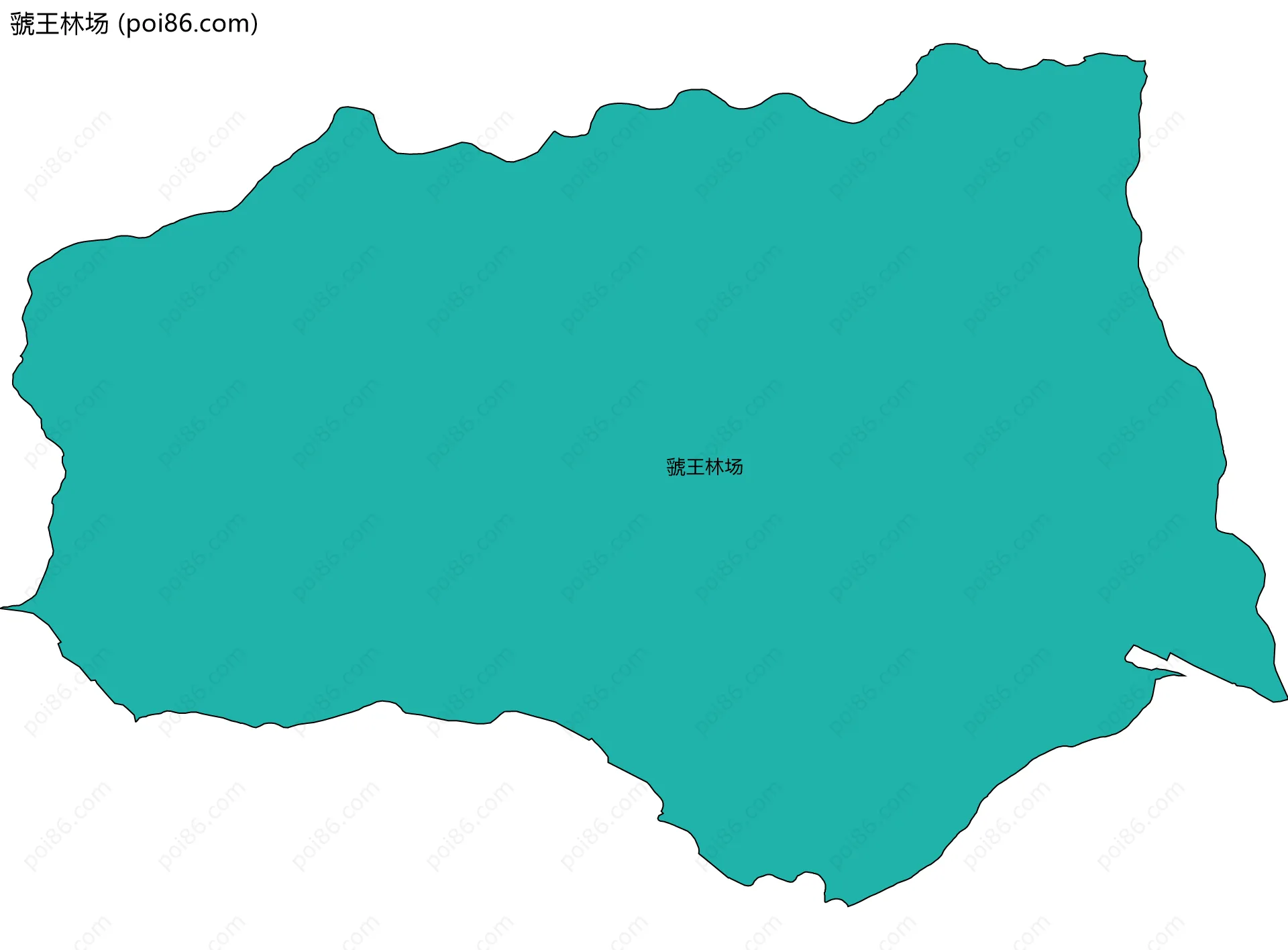 虢王林场边界地图(五级行政区划)