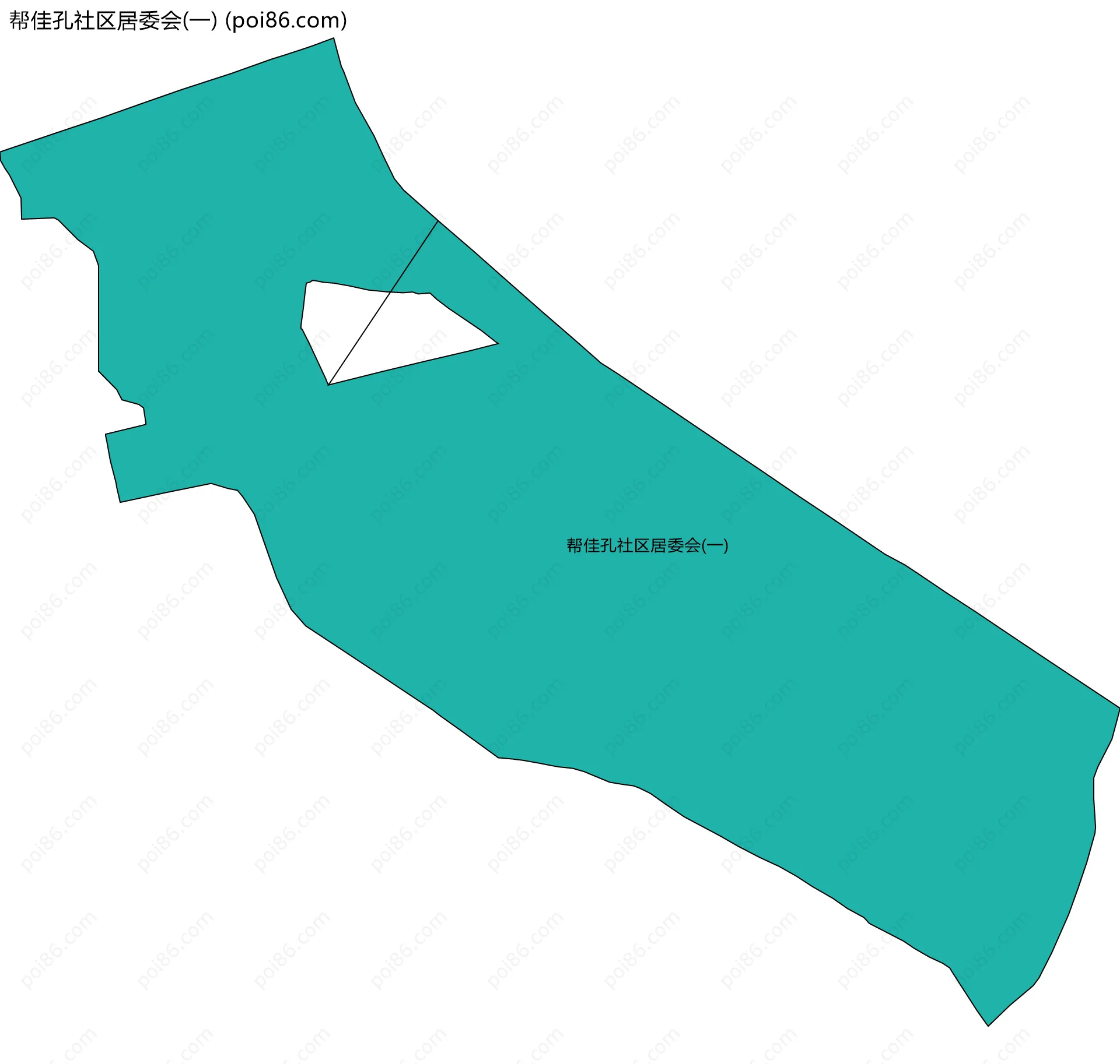 帮佳孔社区居委会(一)边界地图