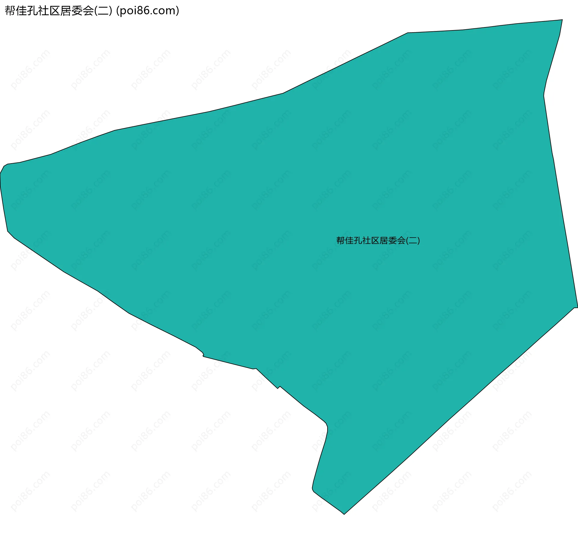 帮佳孔社区居委会(二)边界地图