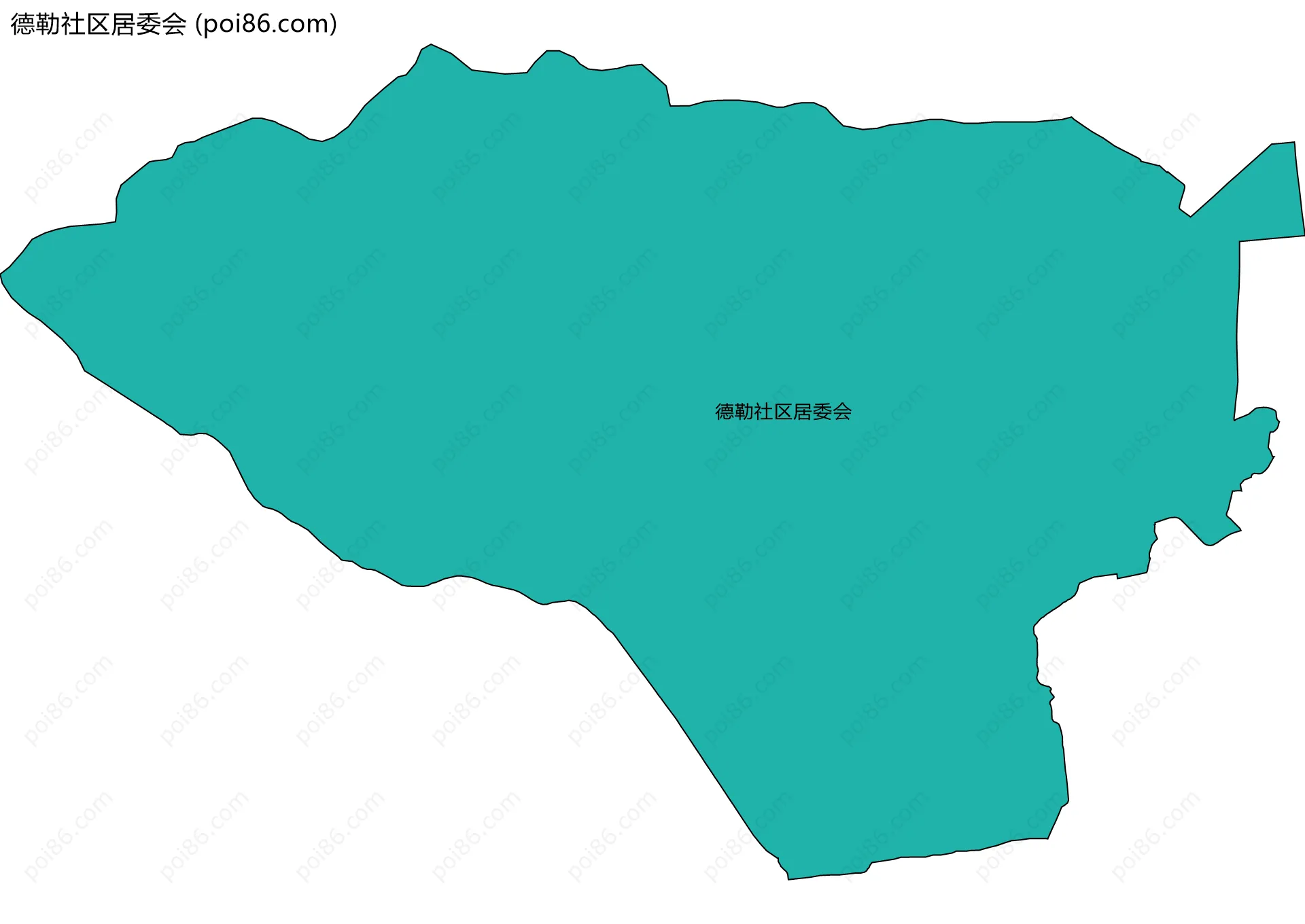 德勒社区居委会边界地图