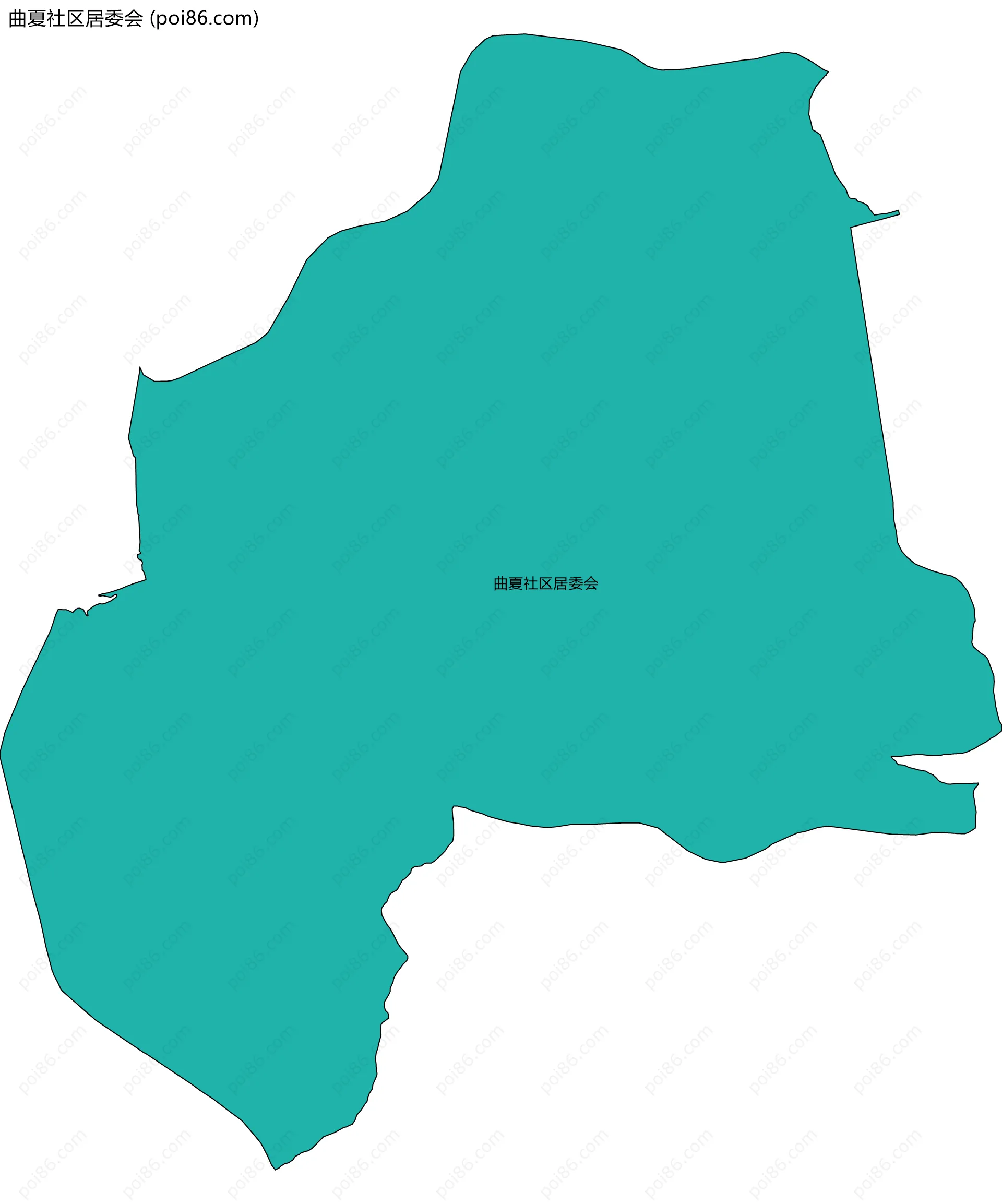 曲夏社区居委会边界地图