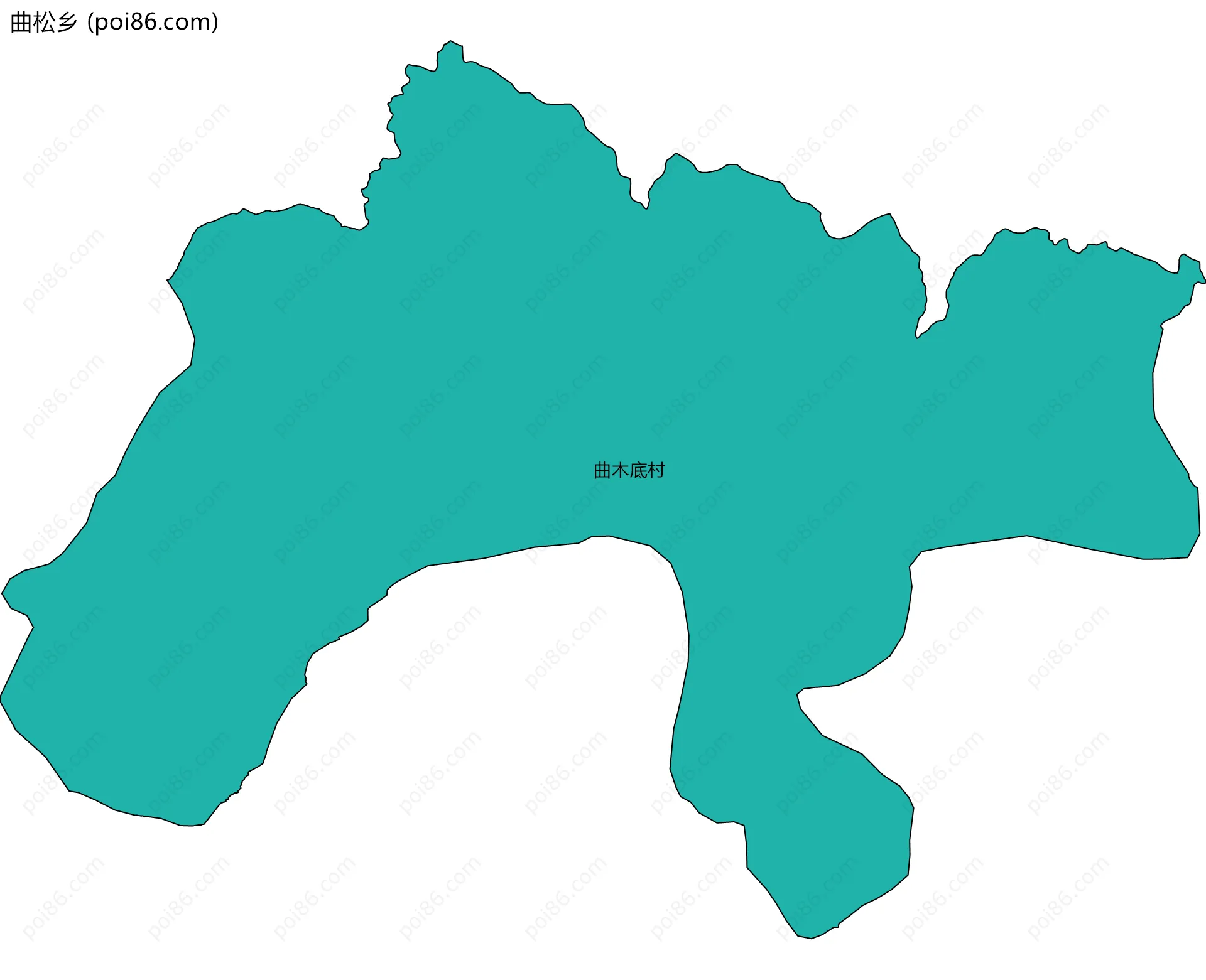 曲松乡边界地图(五级行政区划)