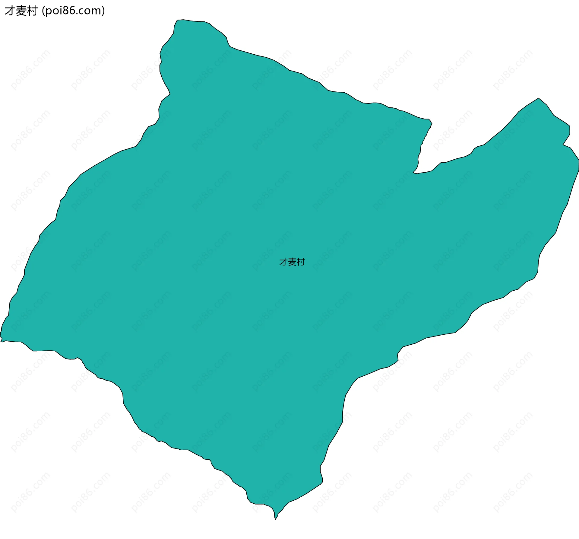 才麦村边界地图