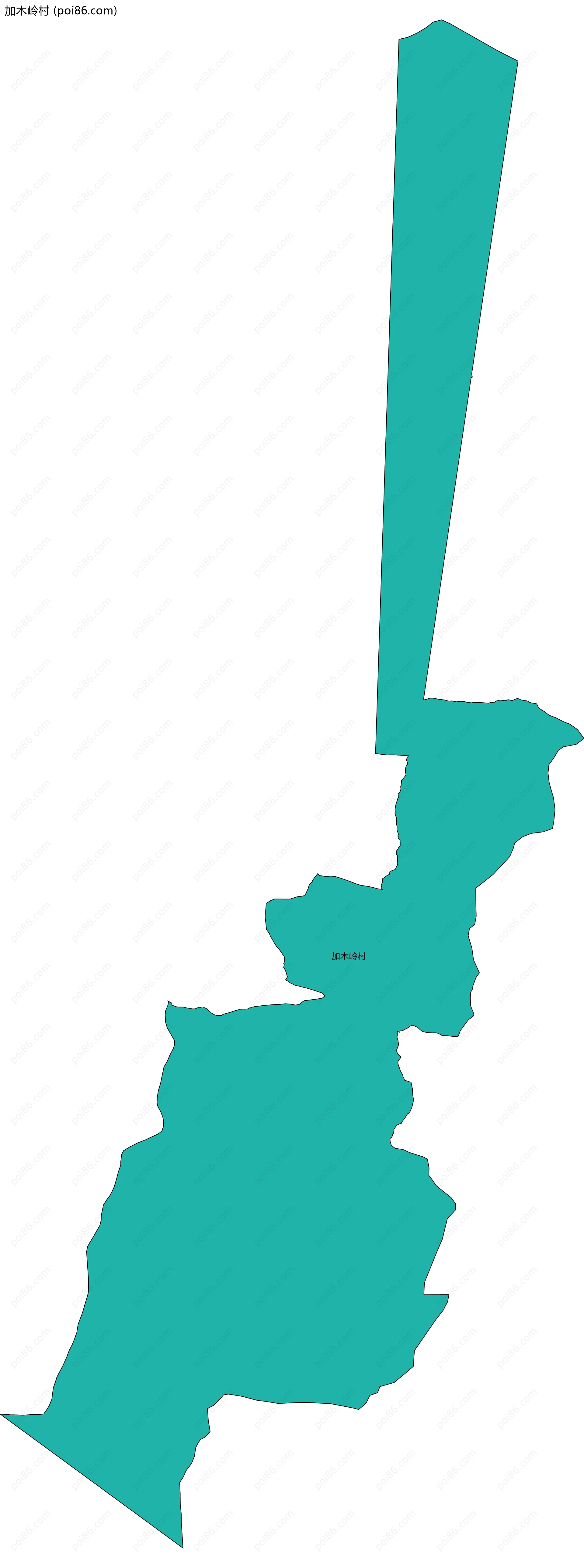 加木岭村边界地图