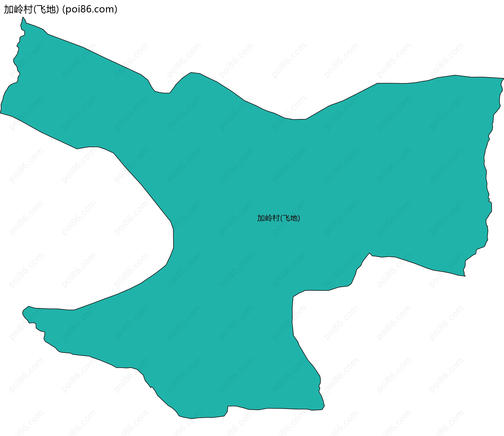 加岭村(飞地)边界地图