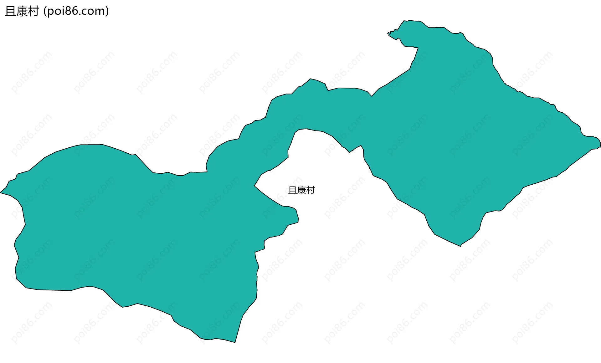 且康村边界地图