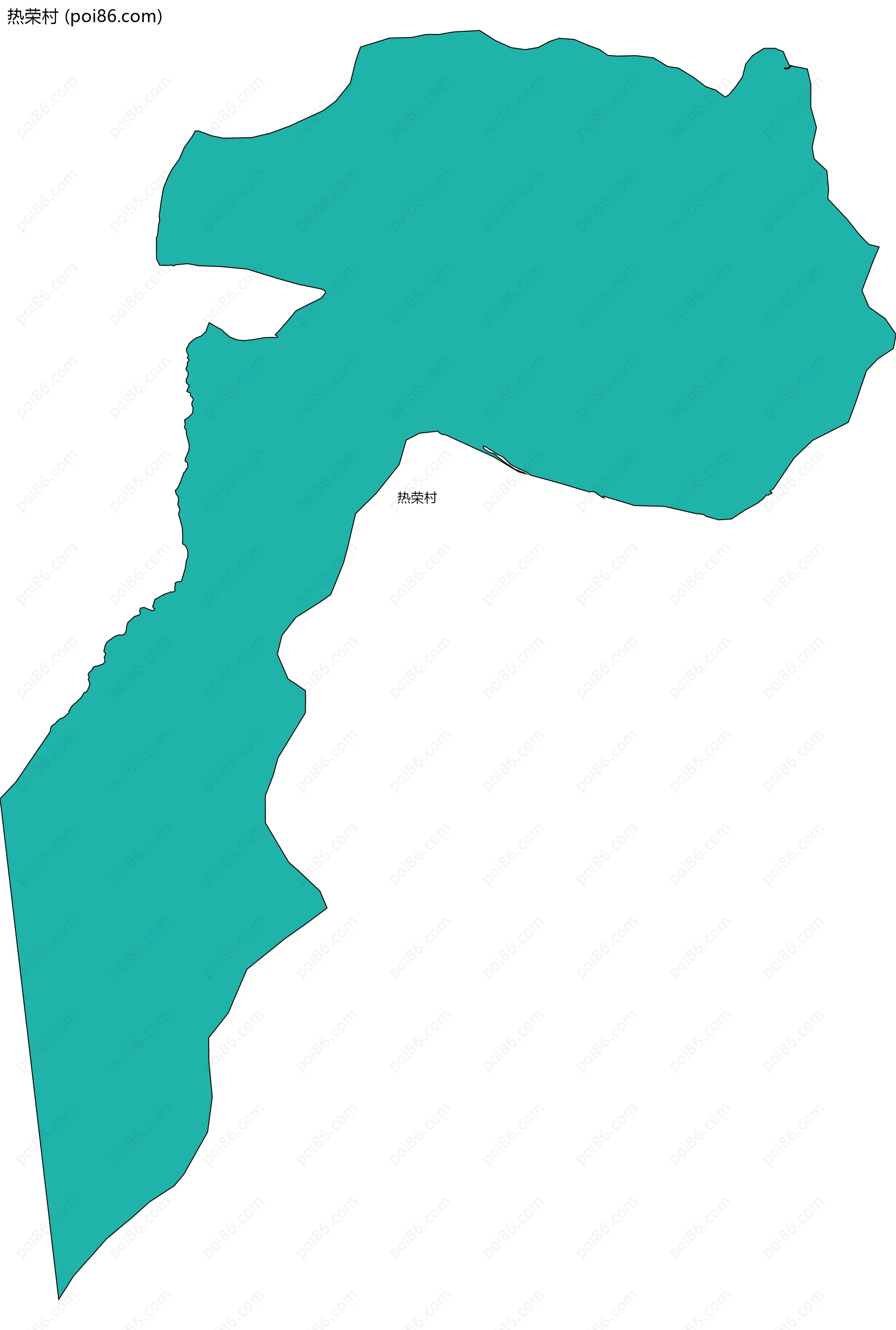 热荣村边界地图