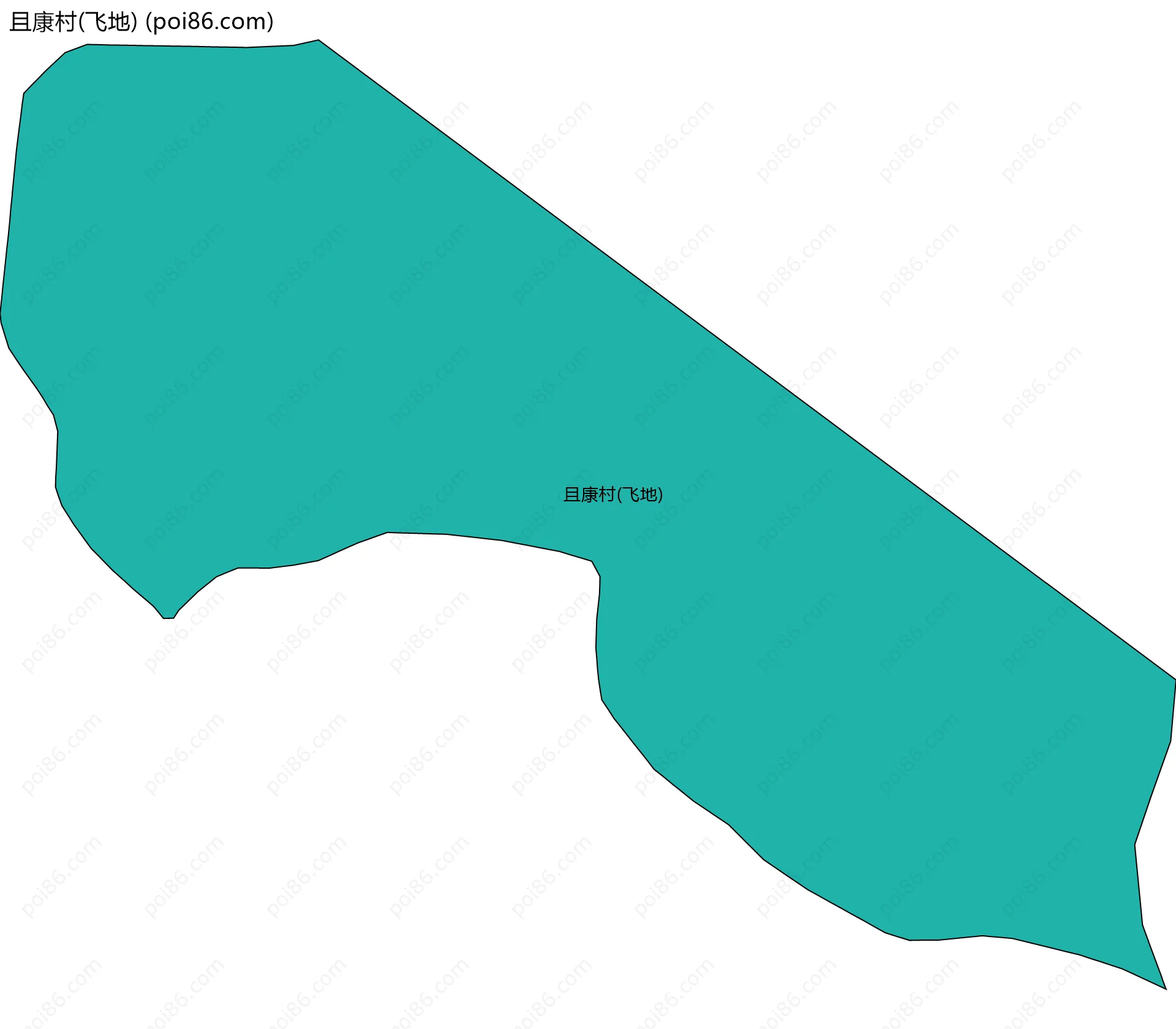 且康村(飞地)边界地图