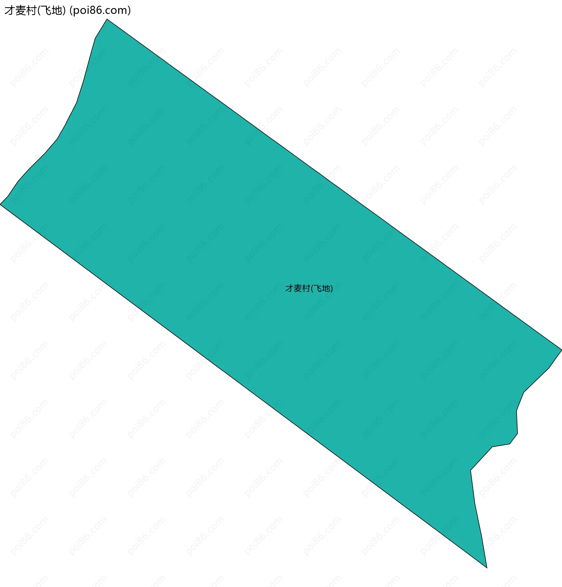 才麦村(飞地)边界地图