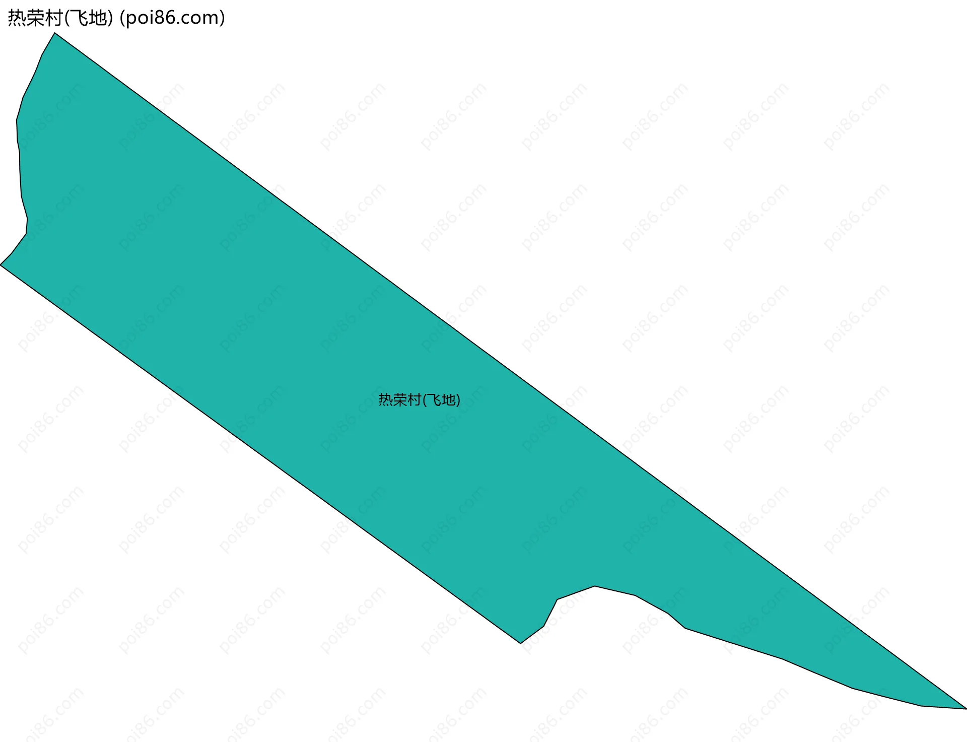 热荣村(飞地)边界地图