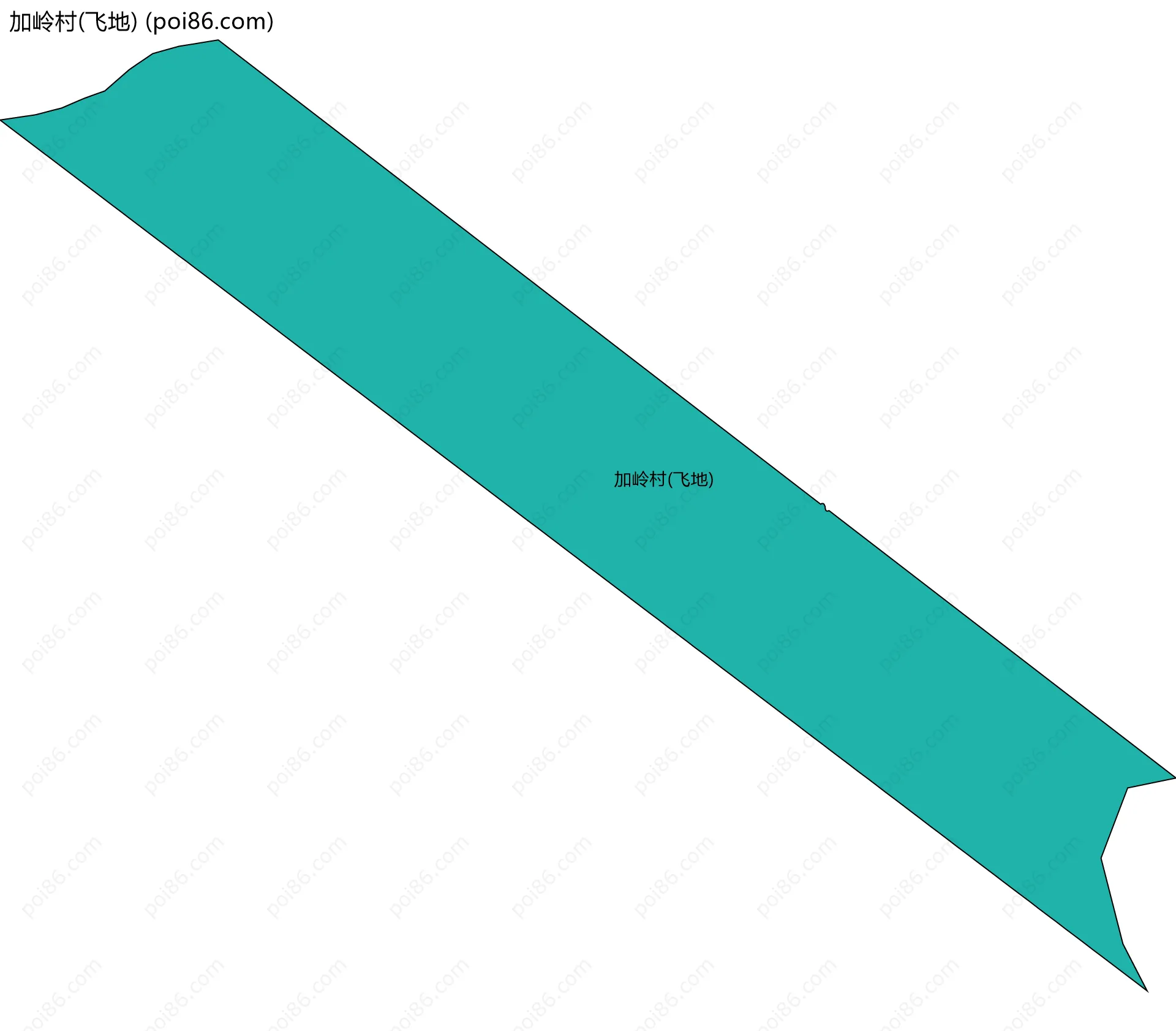 加岭村(飞地)边界地图