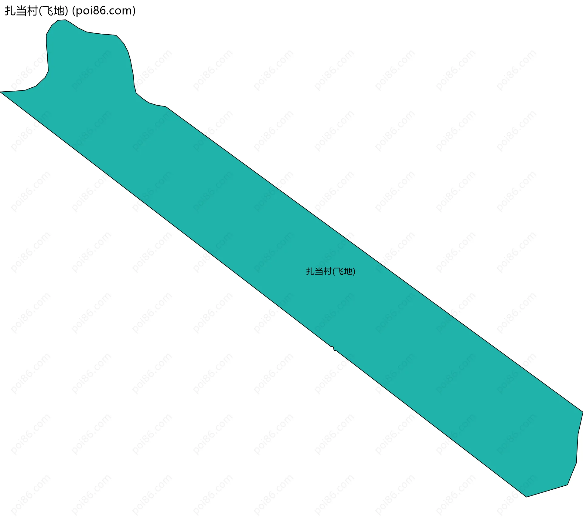 扎当村(飞地)边界地图
