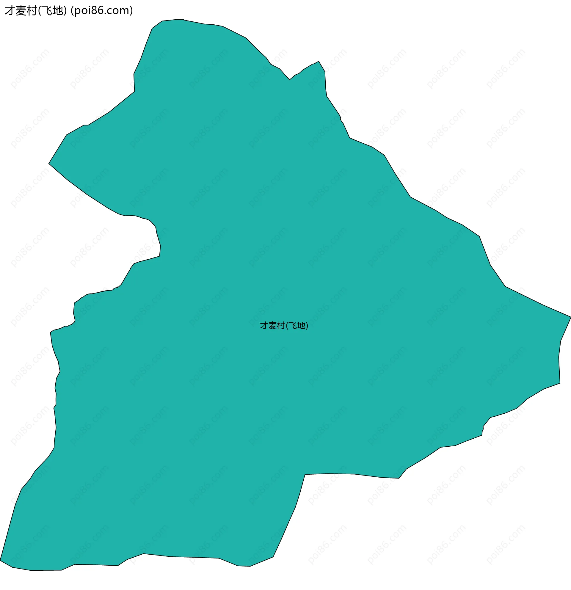 才麦村(飞地)边界地图