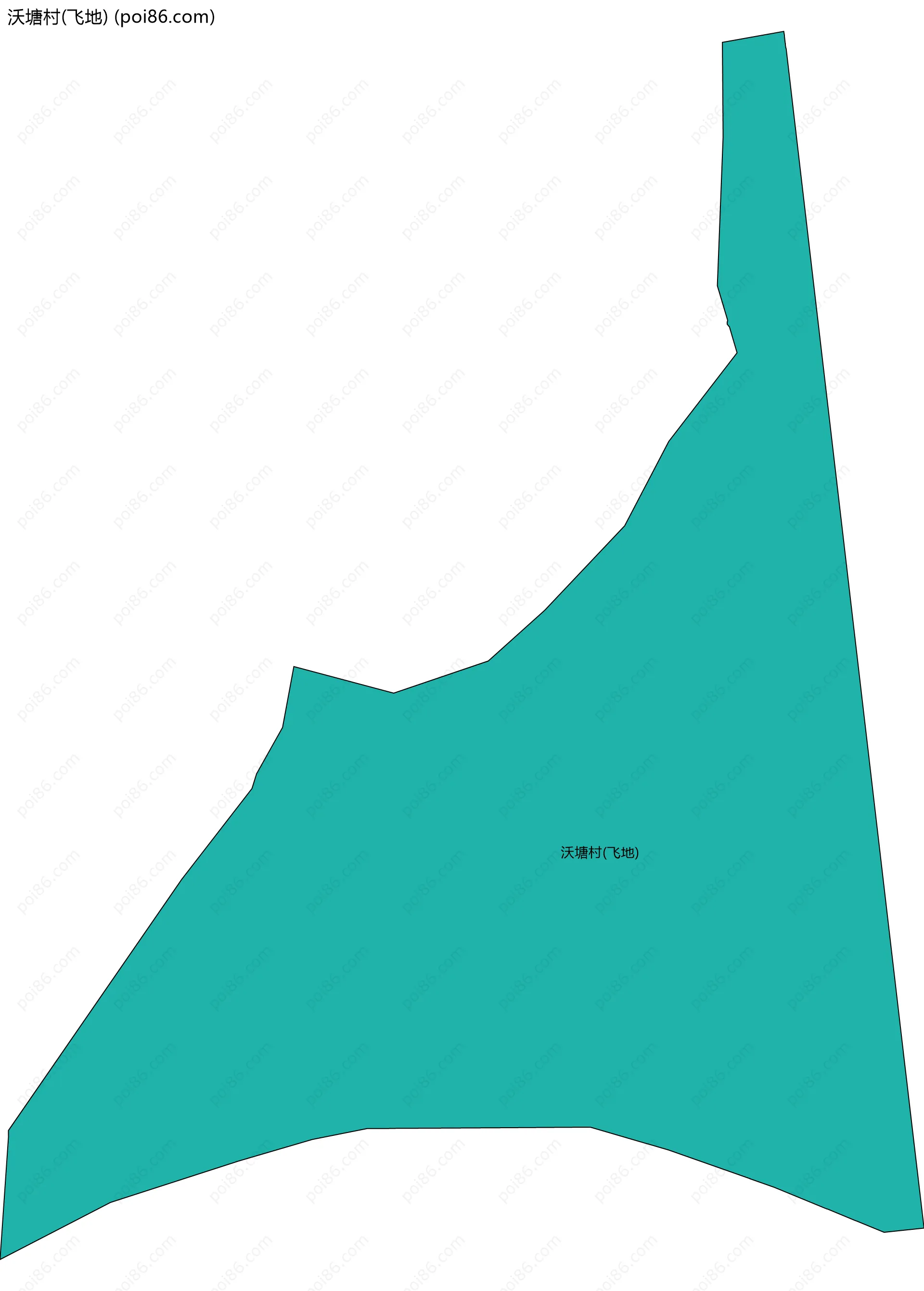 沃塘村(飞地)边界地图