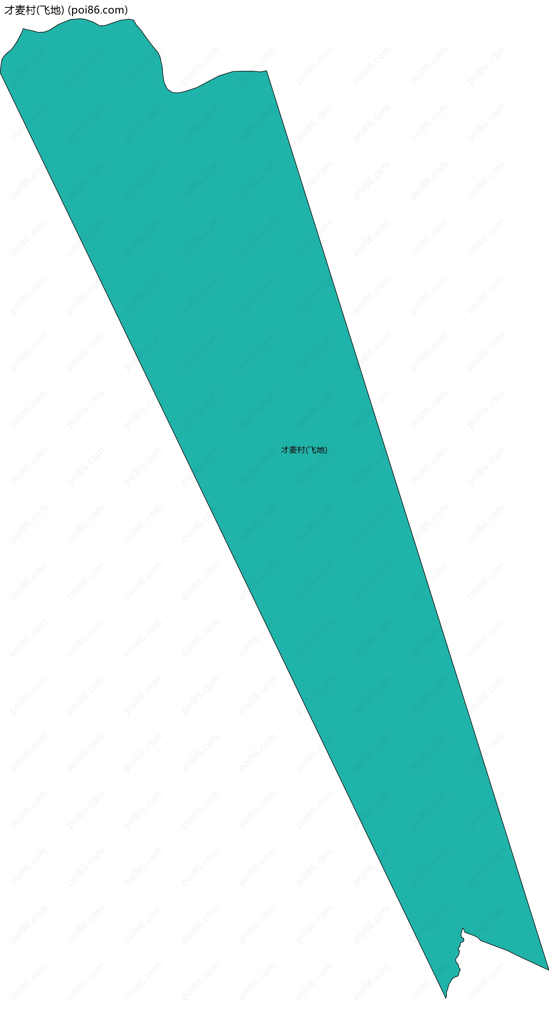 才麦村(飞地)边界地图