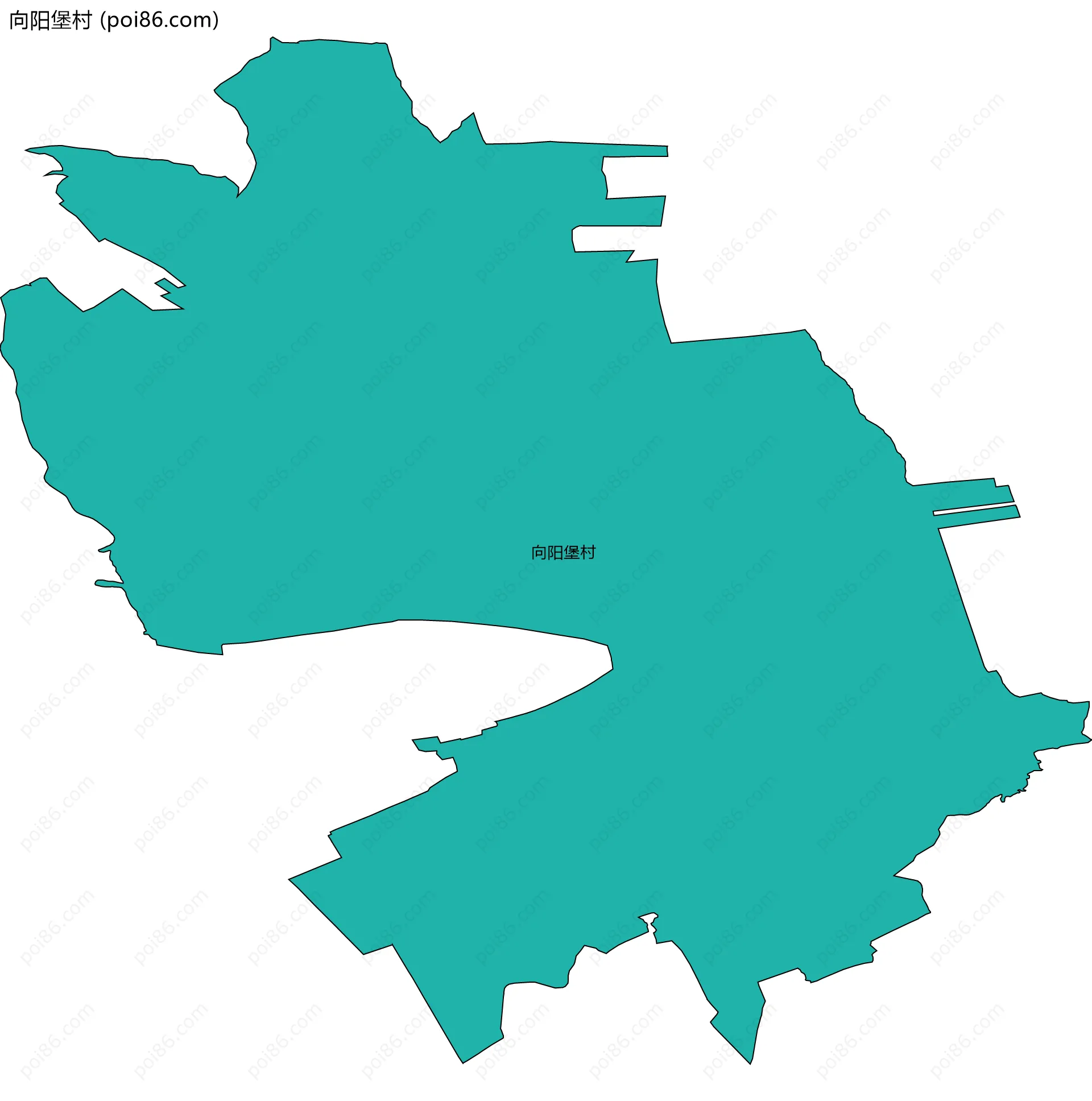 向阳堡村边界地图