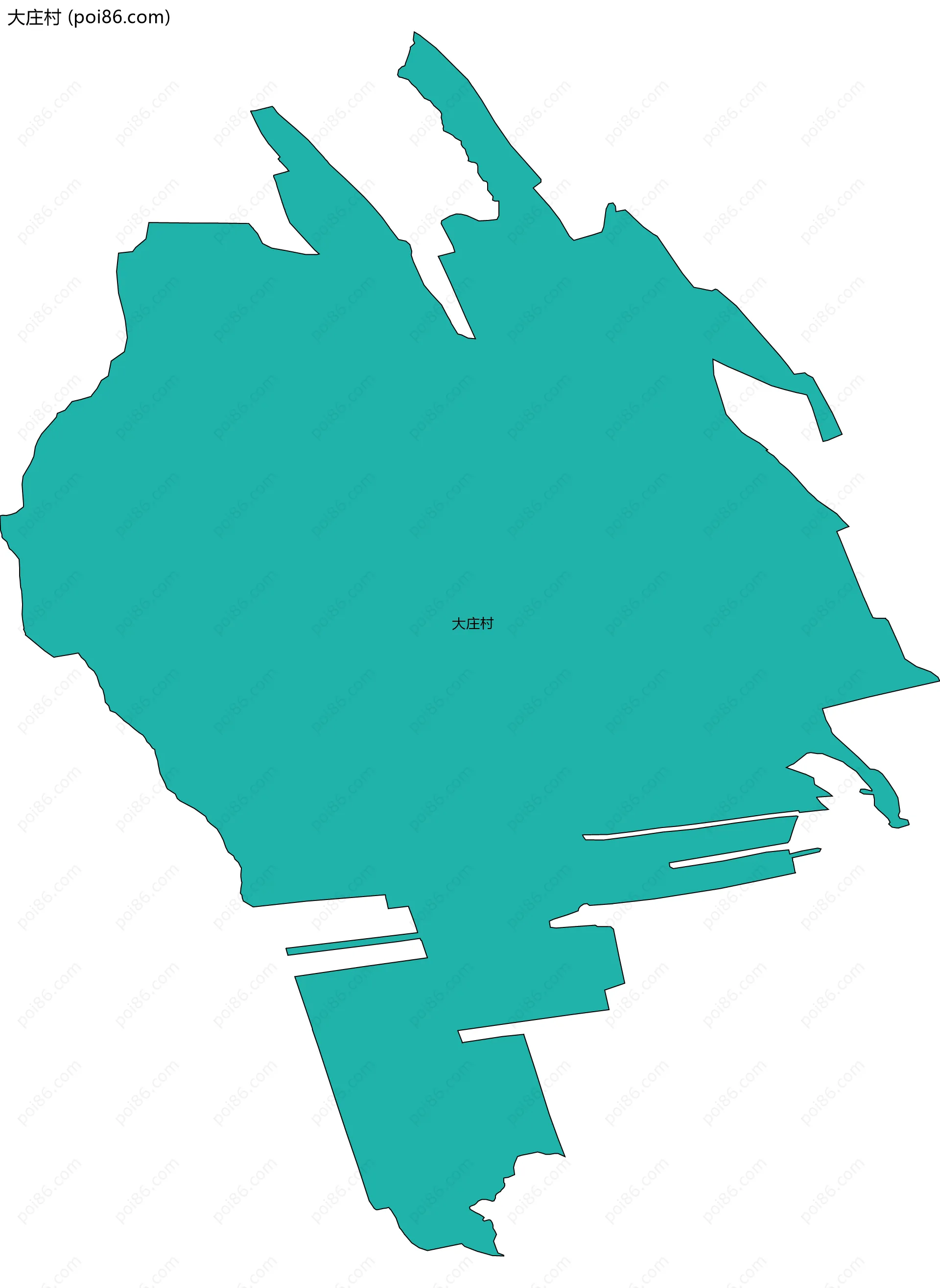 大庄村边界地图