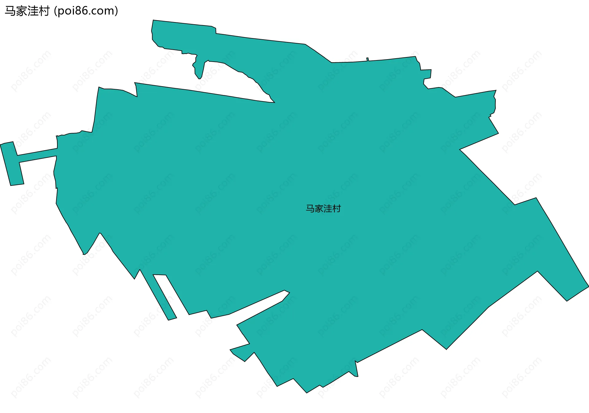 马家洼村边界地图