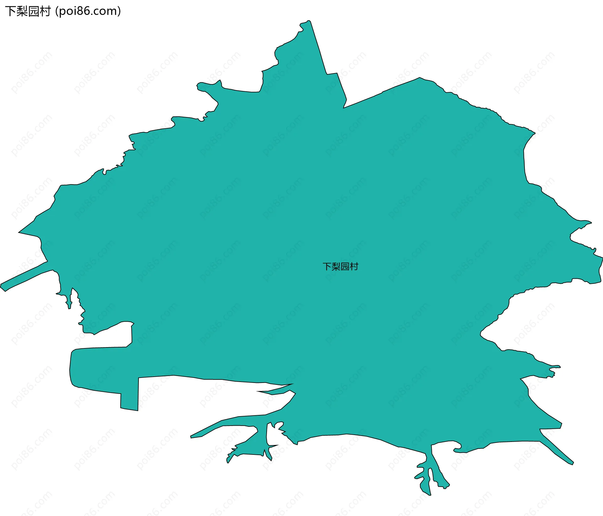 下梨园村边界地图