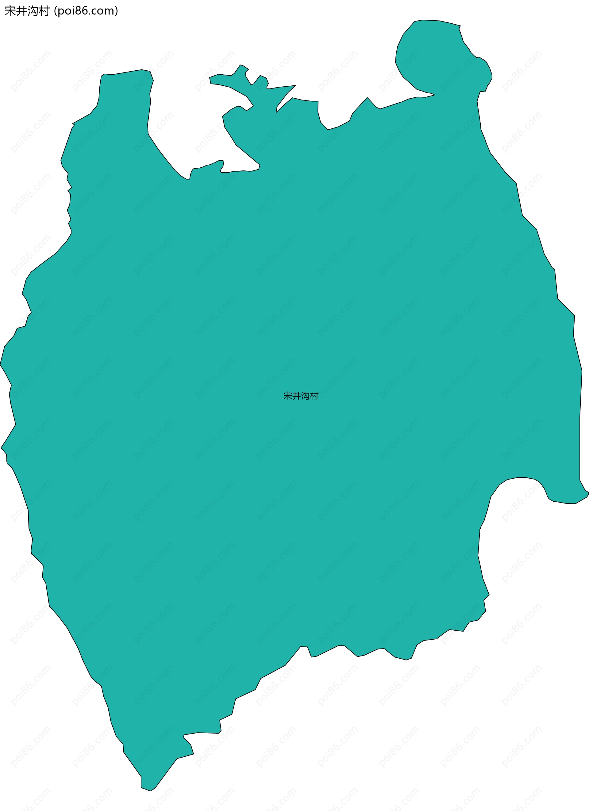 宋井沟村边界地图