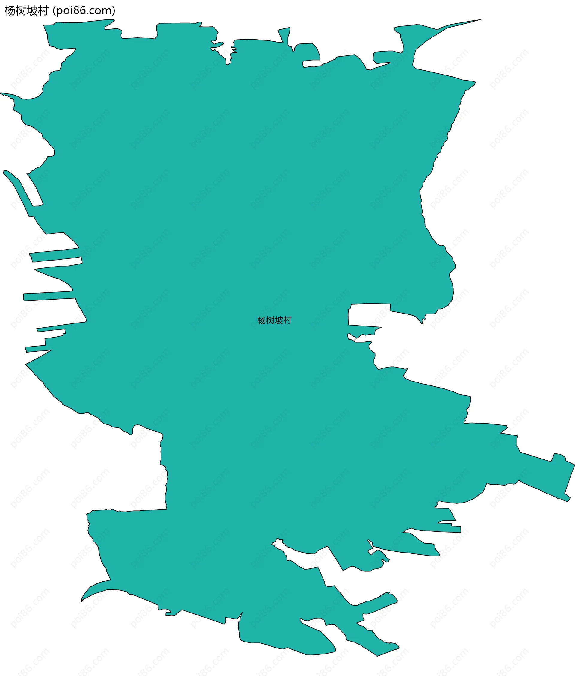 杨树坡村边界地图