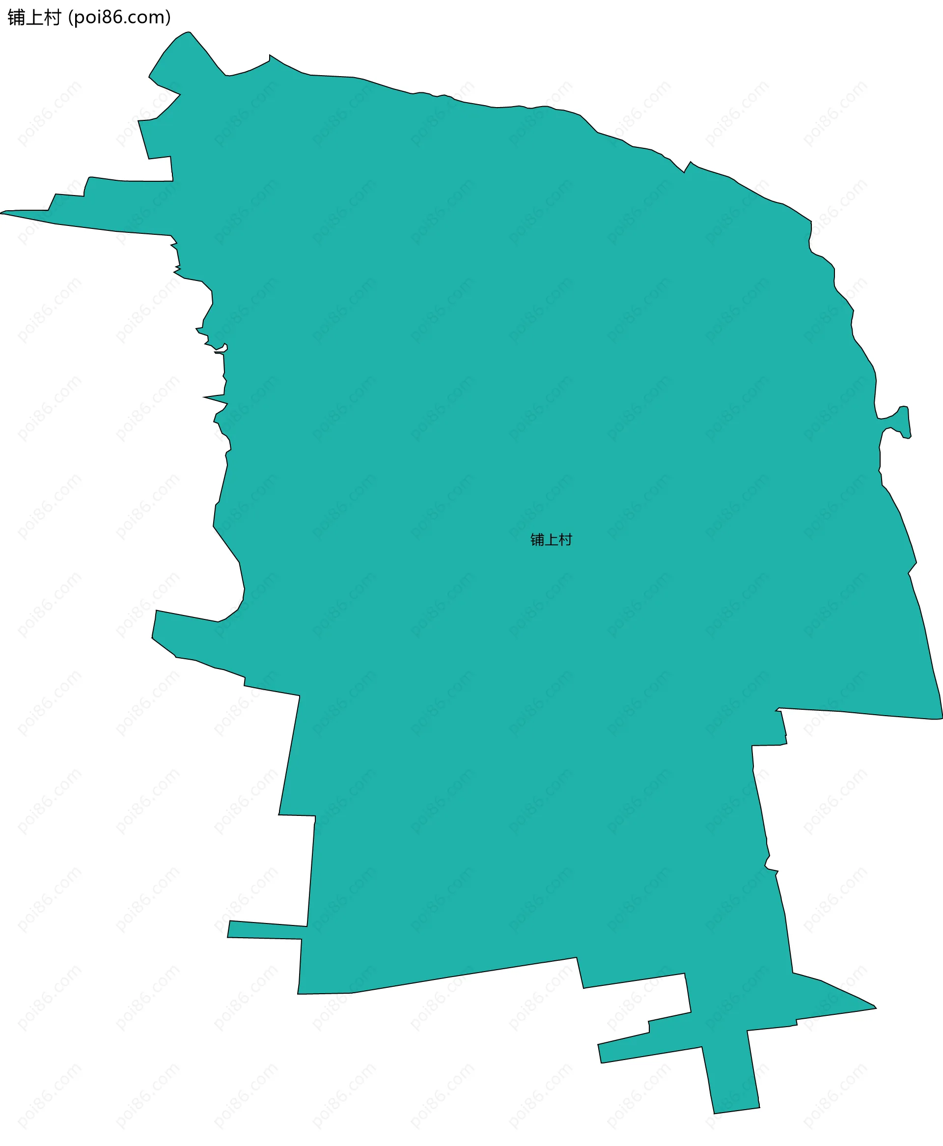 铺上村边界地图