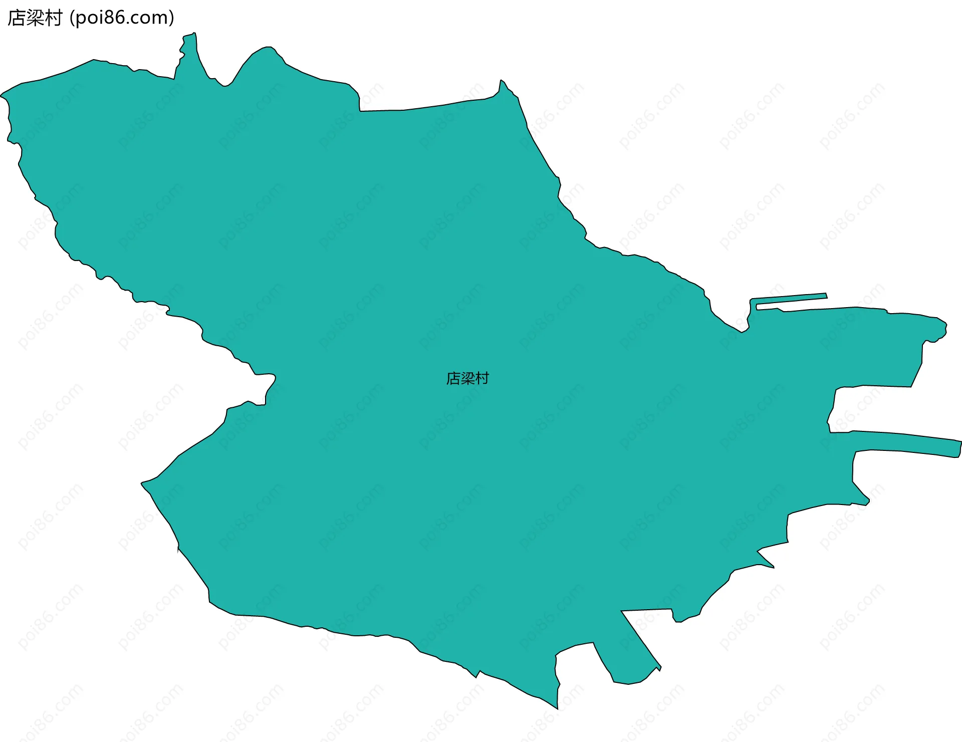 店梁村边界地图