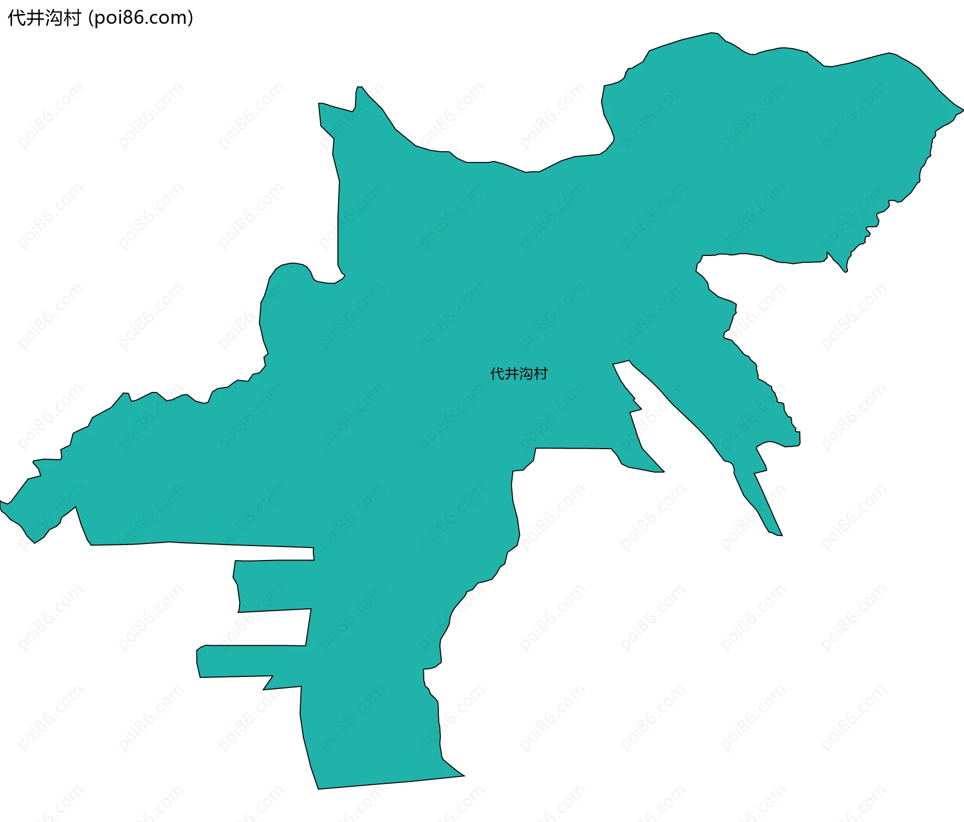代井沟村边界地图