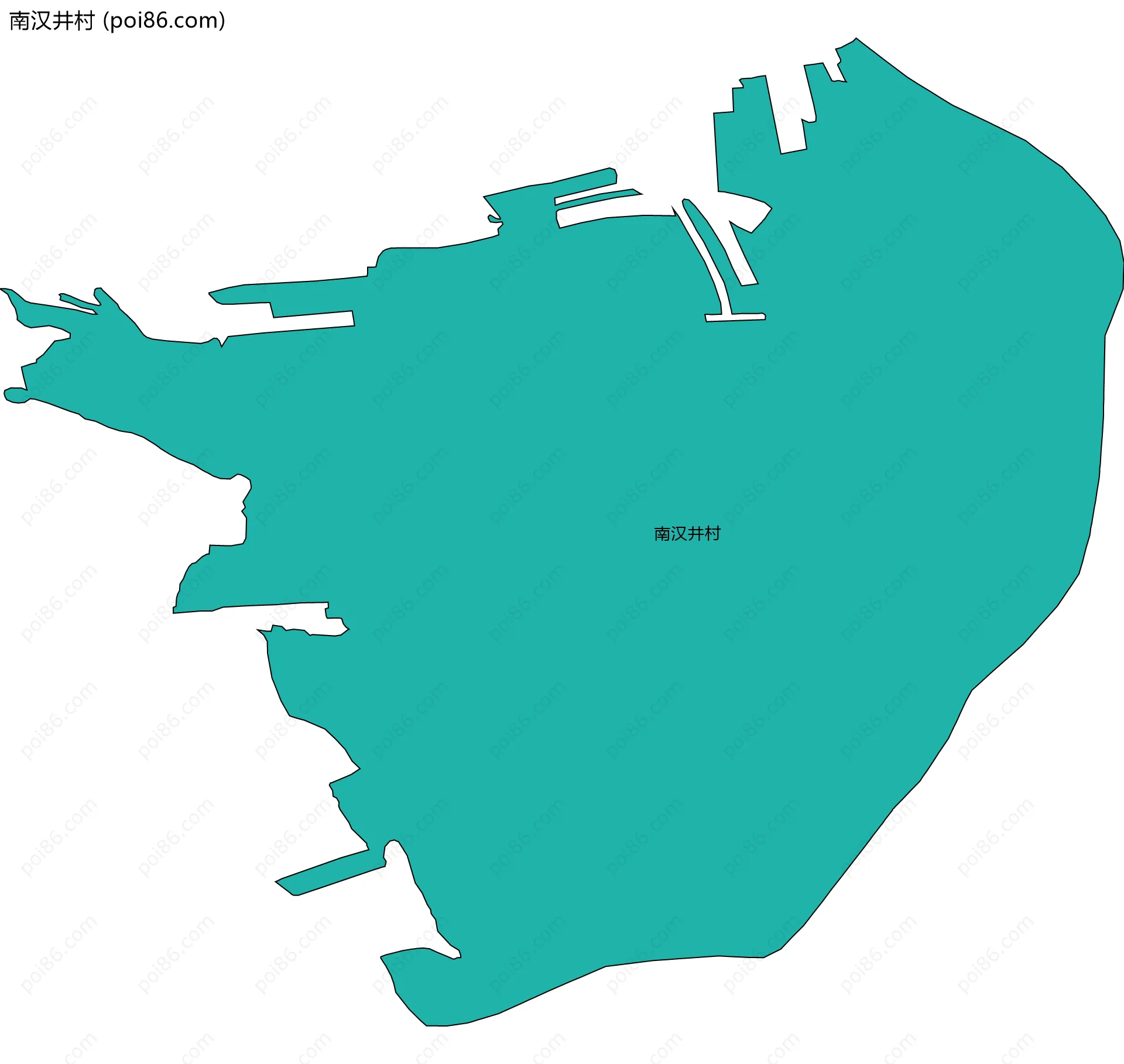 南汉井村边界地图