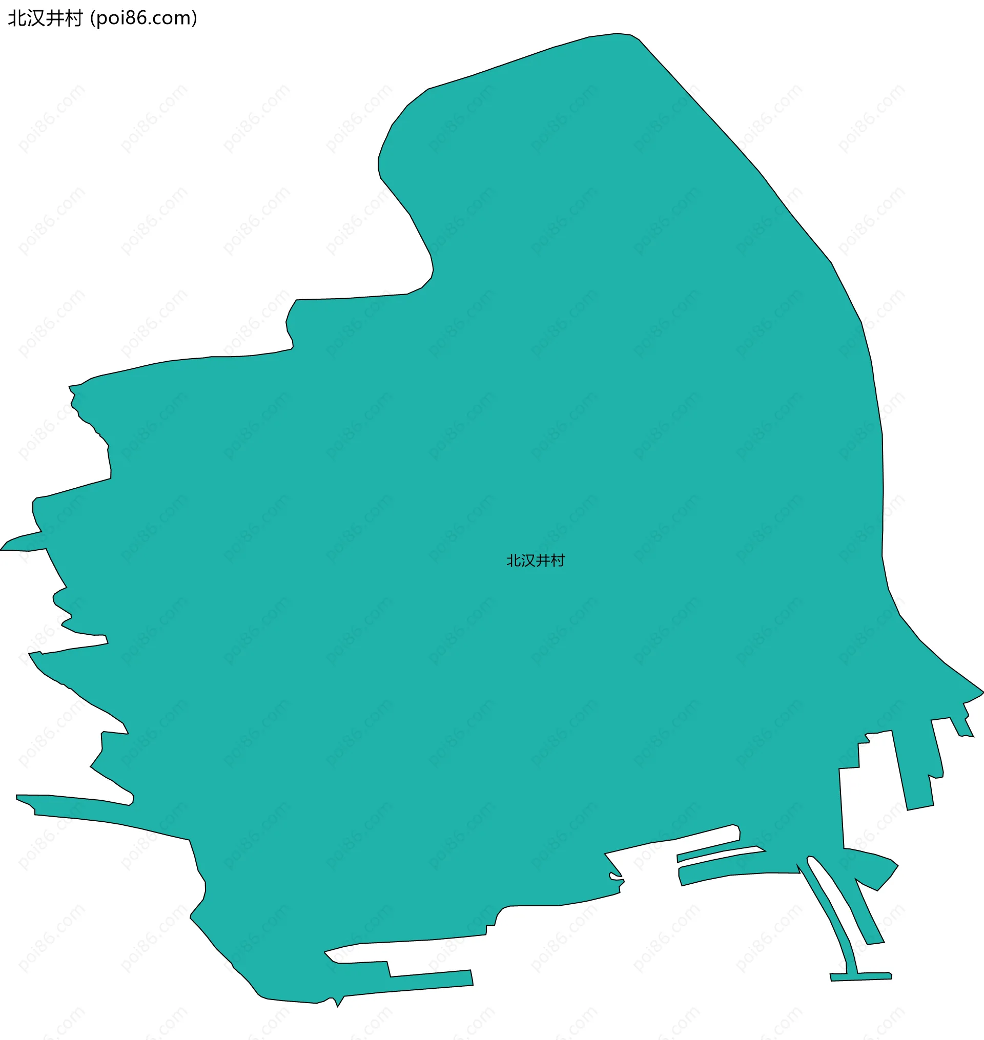 北汉井村边界地图