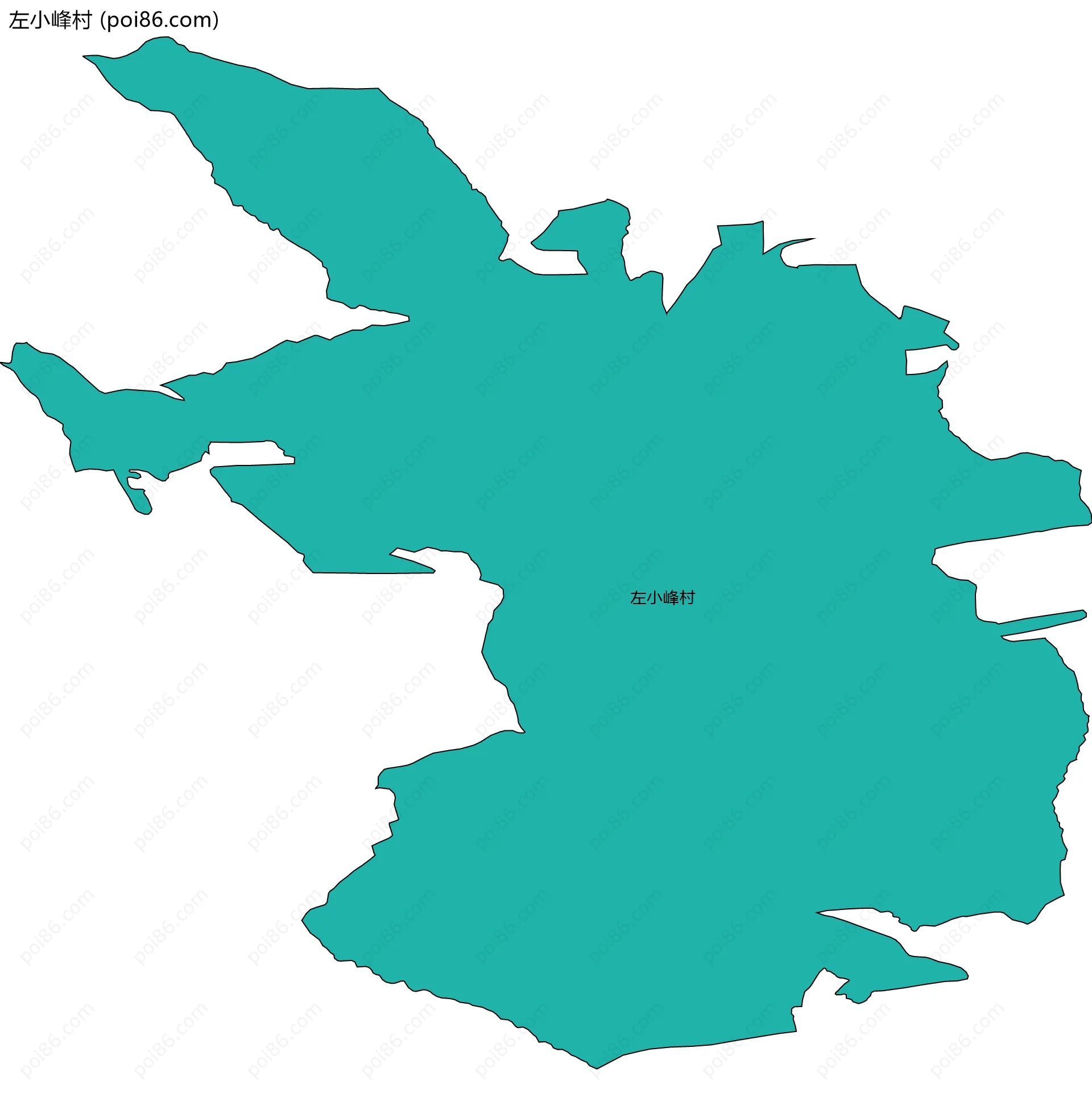 左小峰村边界地图